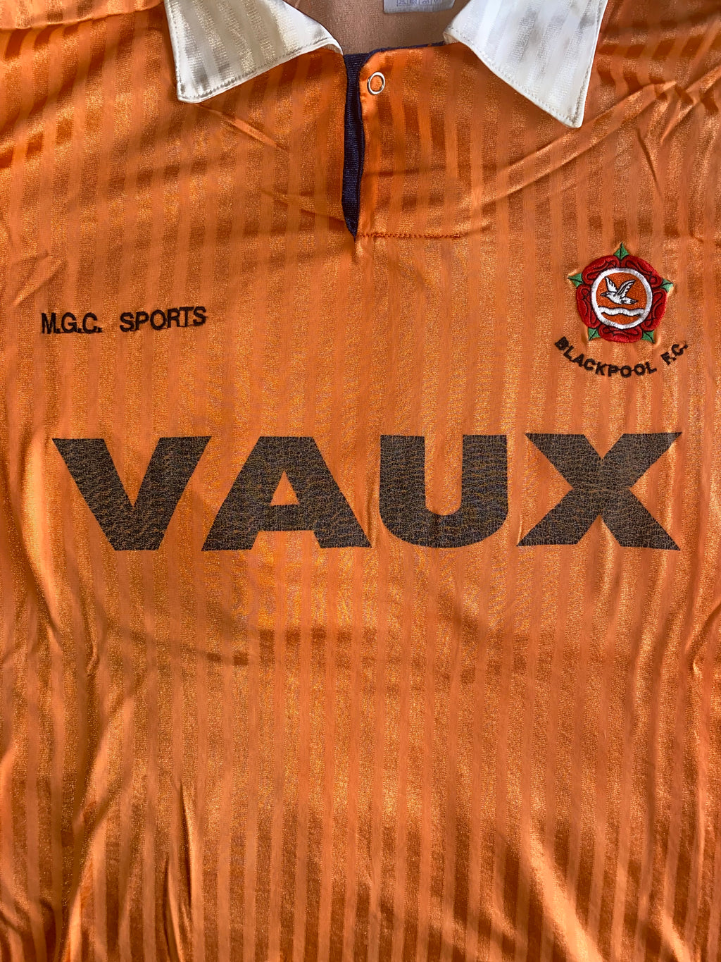 1990/91 BLACKPOOL MATCH WORN HOME SHIRT #11