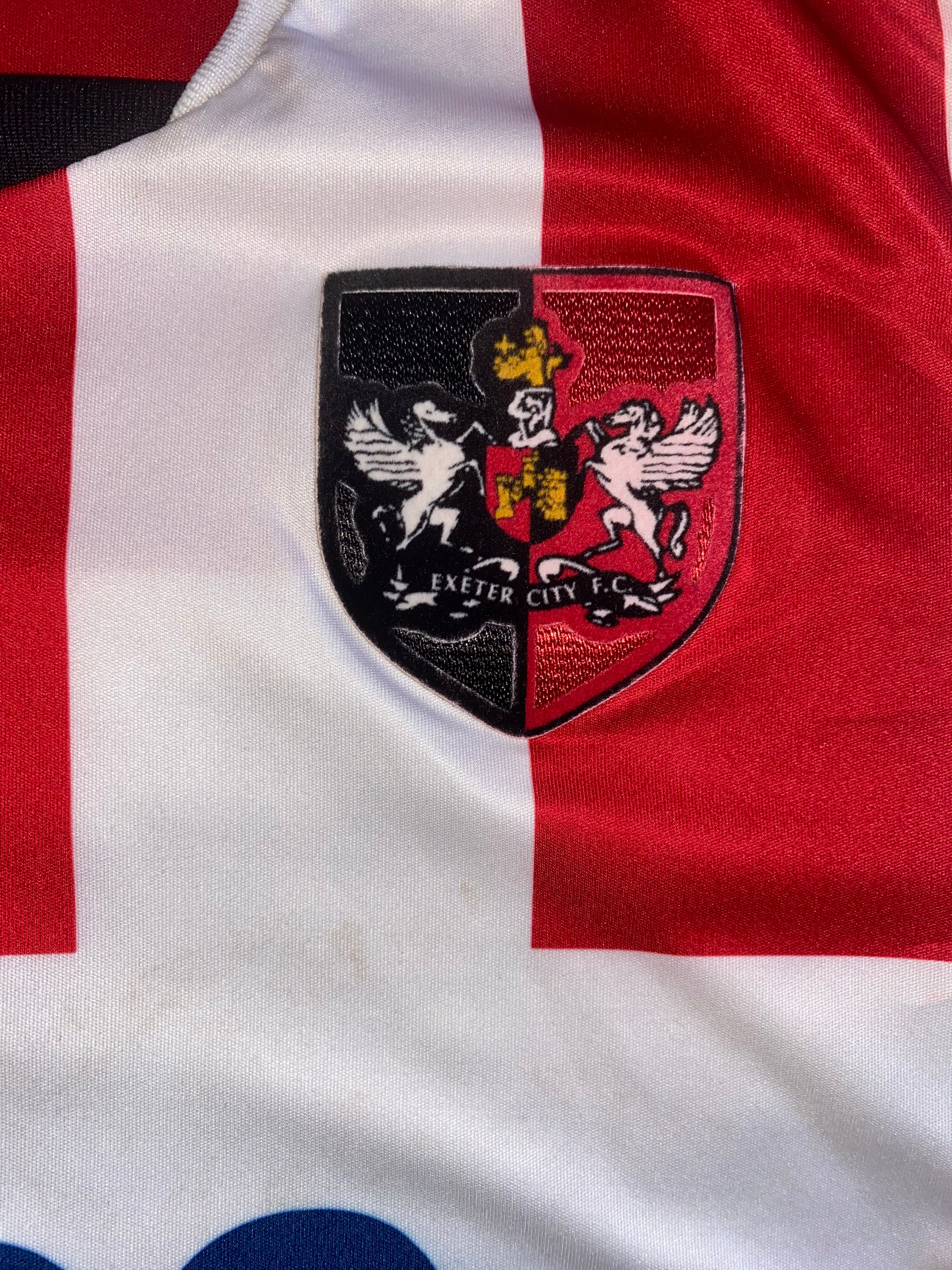 2013/14 EXETER CITY MATCH WORN HOME SHIRT (WOODMAN #3)