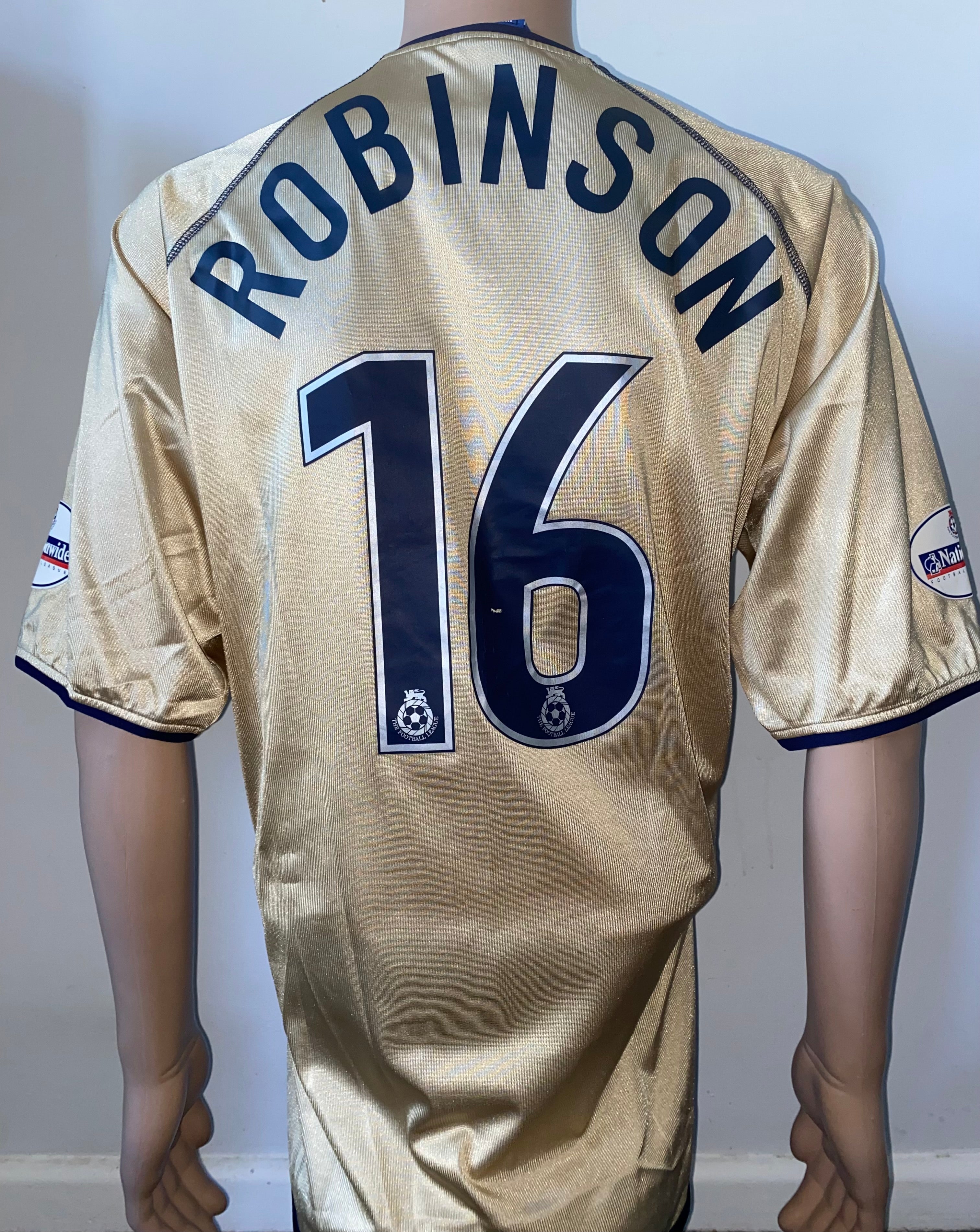 2002/03 MATCH WORN PORTSMOUTH AWAY SHIRT (ROBINSON #16)