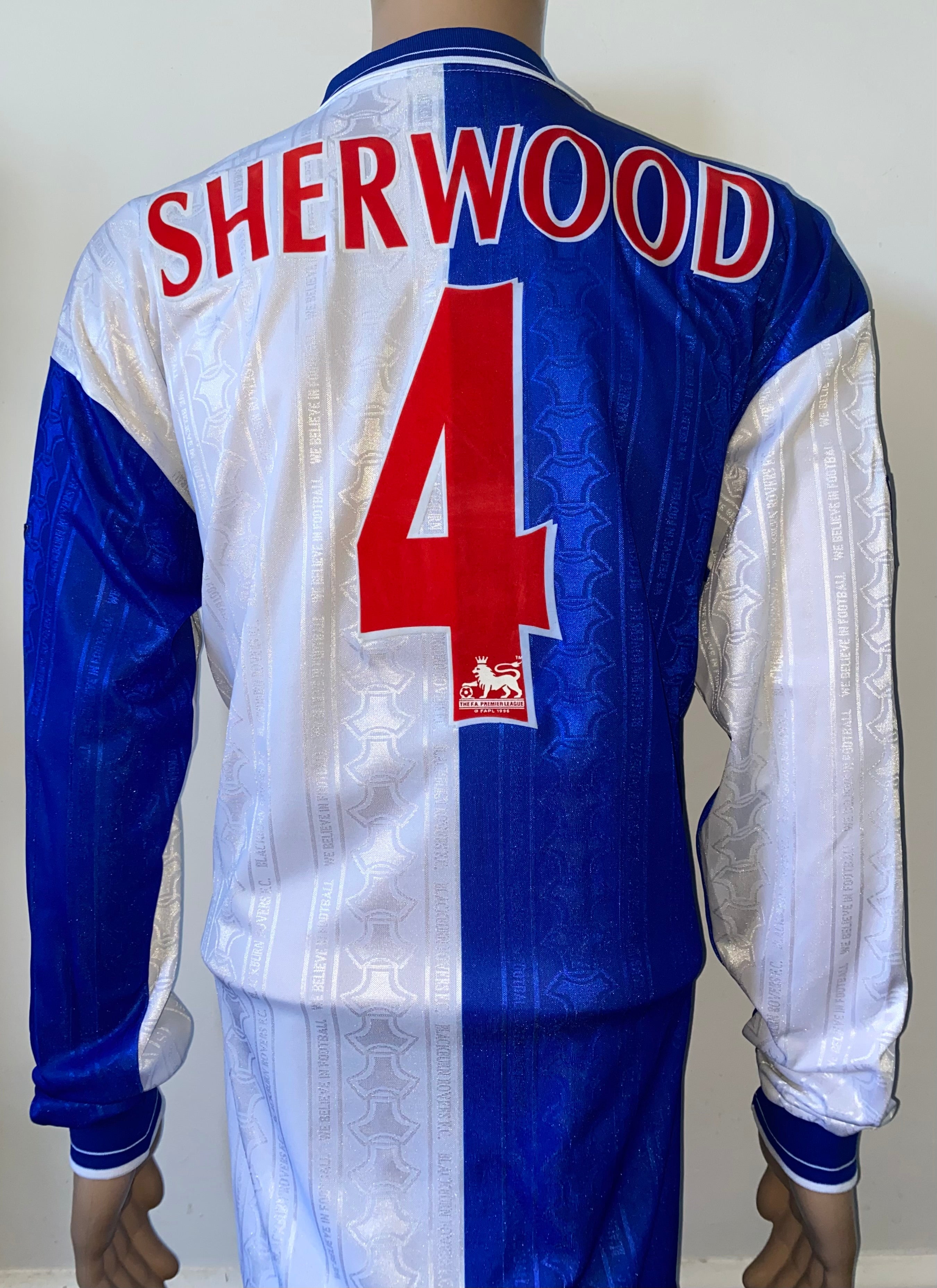 1998/99 BLACKBURN ROVERS MATCH WORN HOME SHIRT (SHERWOOD 4)