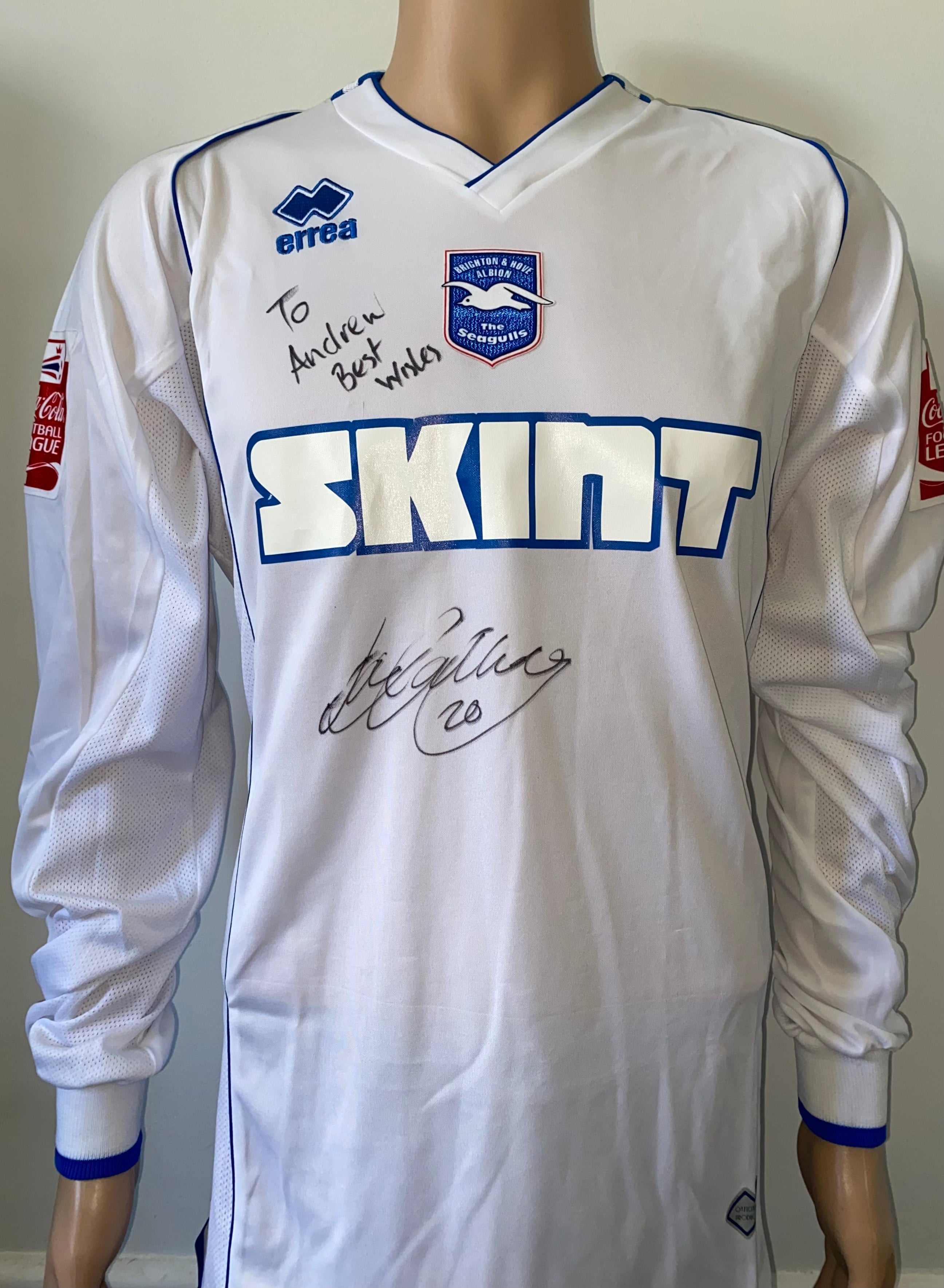 2006/07 BRIGHTON AND HOVE ALBION MATCH WORN SHIRT (GATTING #20)