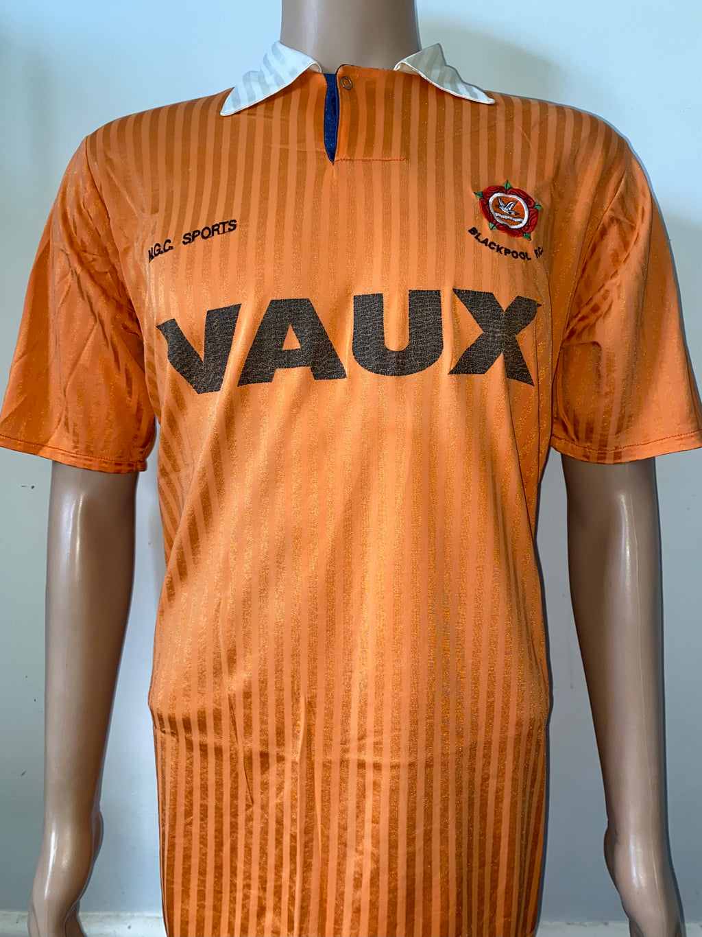 1990/91 BLACKPOOL MATCH WORN HOME SHIRT #11
