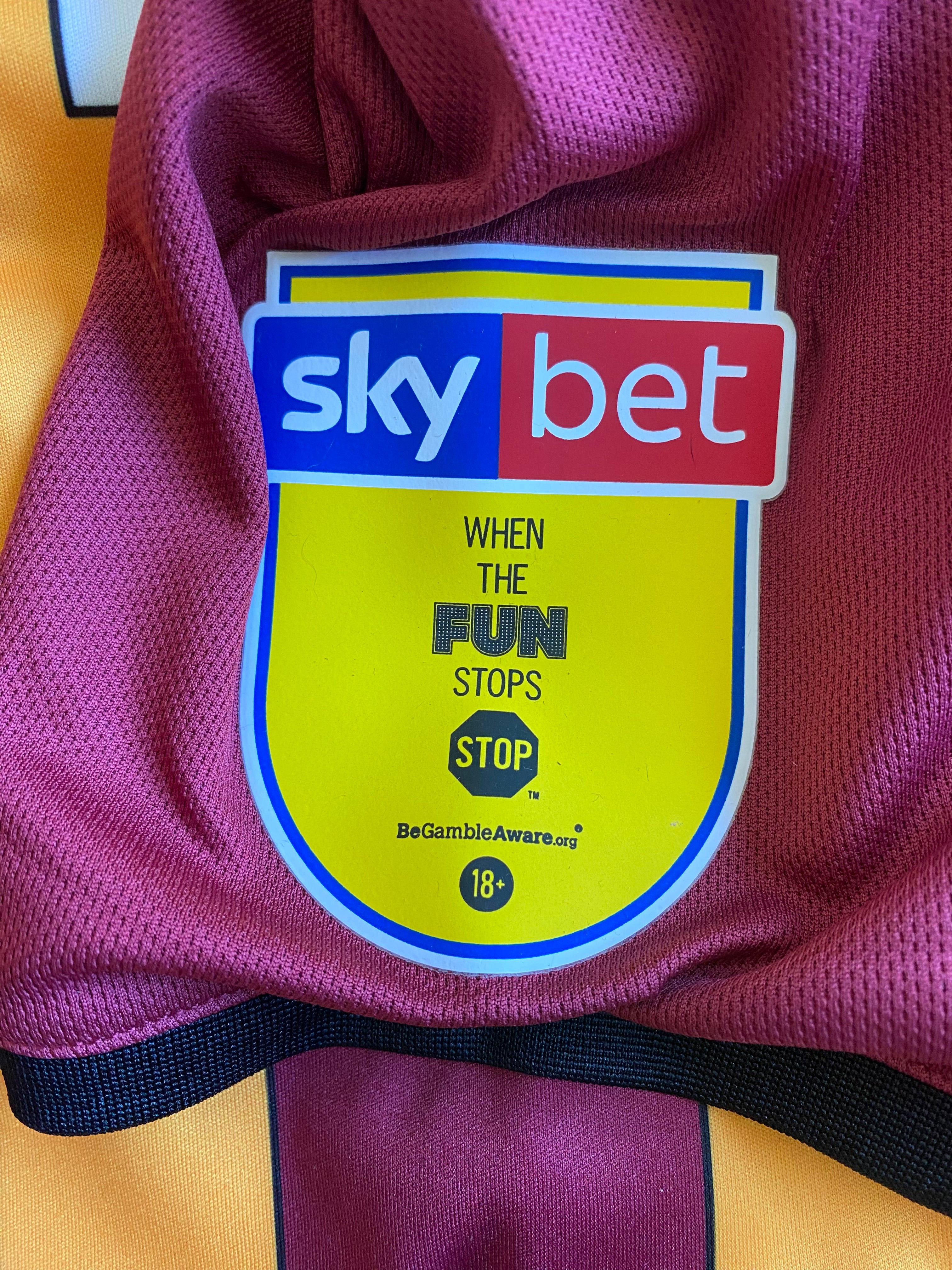 2019/20 BRADFORD CITY MATCH WORN HOME SHIRT (ANDERSON #18)