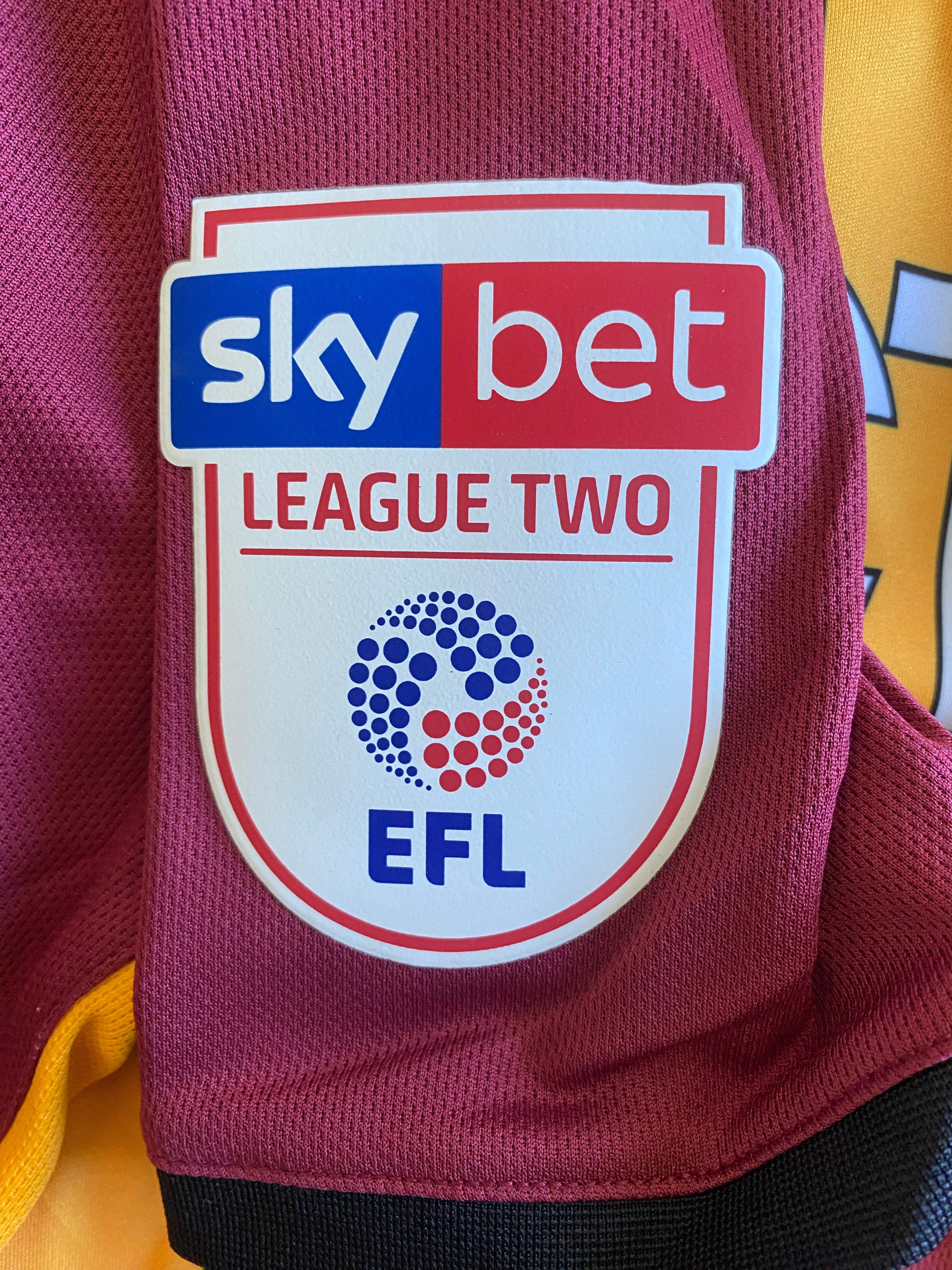2019/20 BRADFORD CITY MATCH WORN HOME SHIRT (ANDERSON #18)