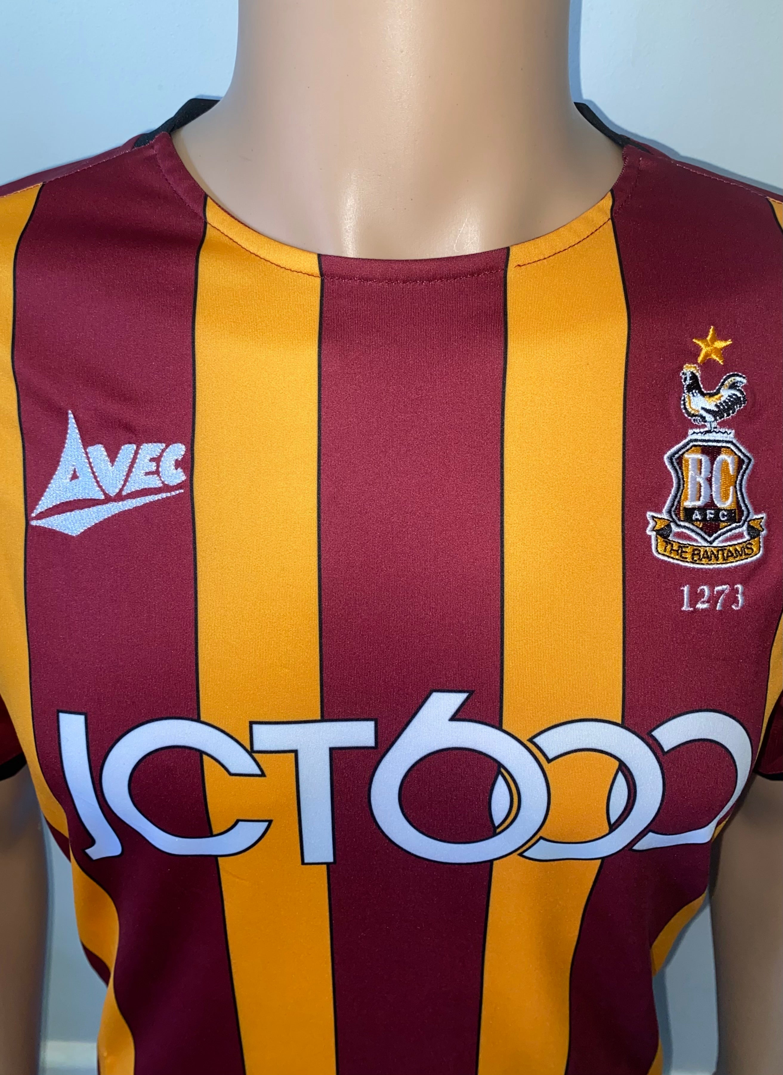2019/20 BRADFORD CITY MATCH WORN HOME SHIRT (ANDERSON #18)