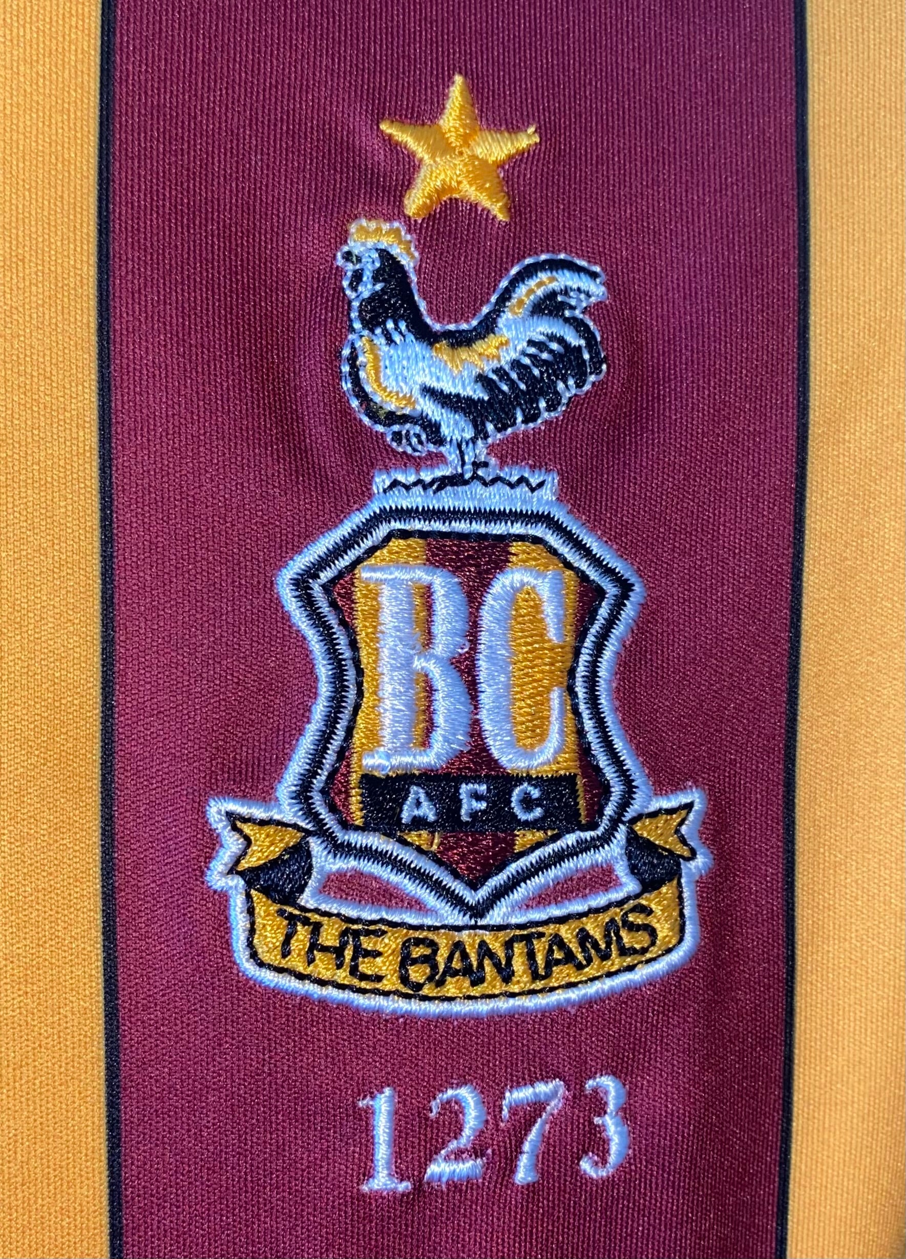 2019/20 BRADFORD CITY MATCH WORN HOME SHIRT (ANDERSON #18)