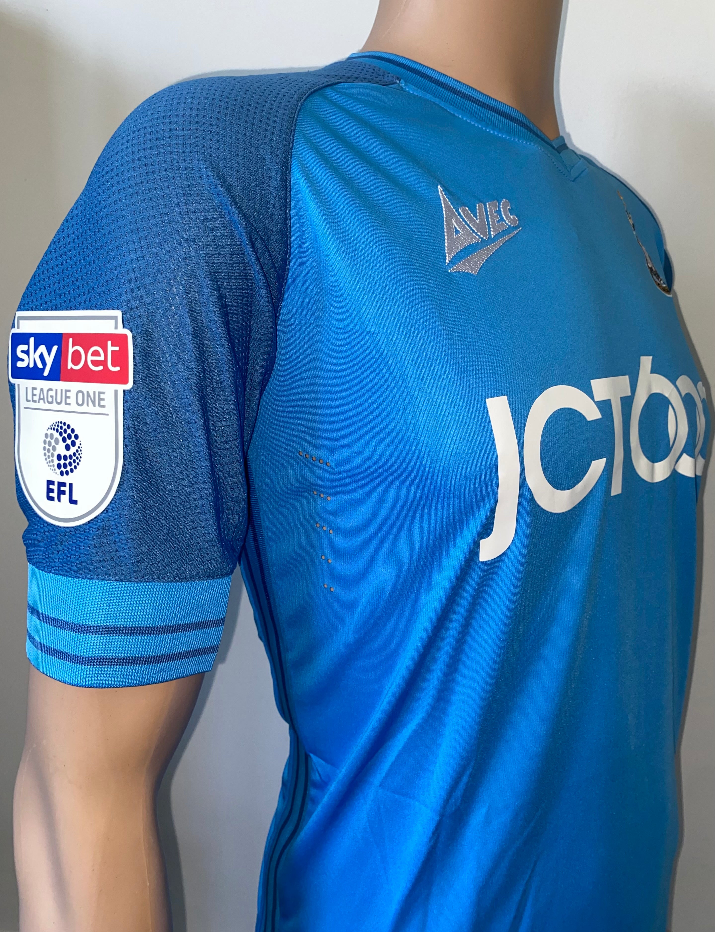 2018/19 BRADFORD CITY MATCH ISSUE AWAY SHIRT (GOLDTHROP #37)