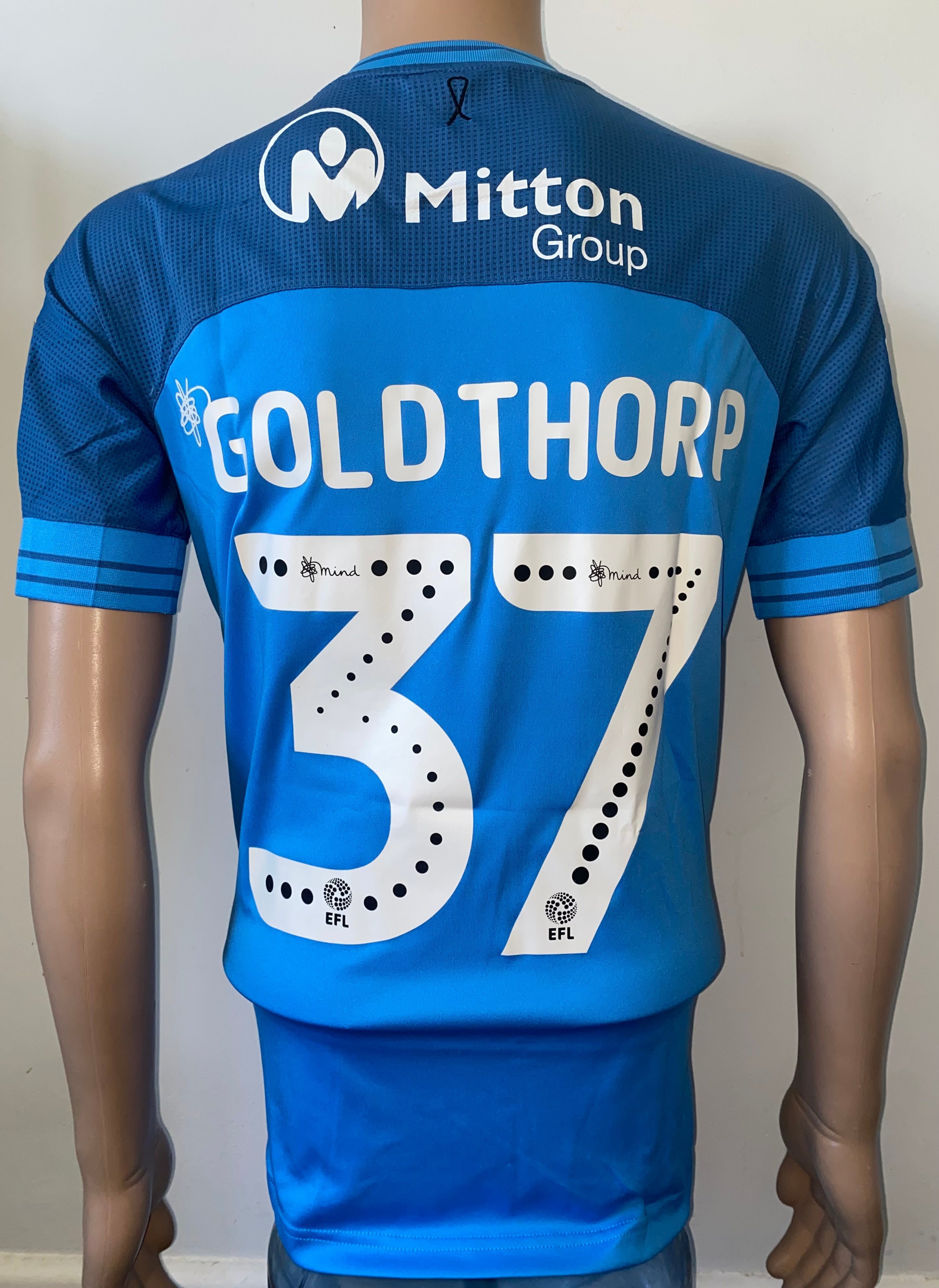 2018/19 BRADFORD CITY MATCH ISSUE AWAY SHIRT (GOLDTHROP #37)