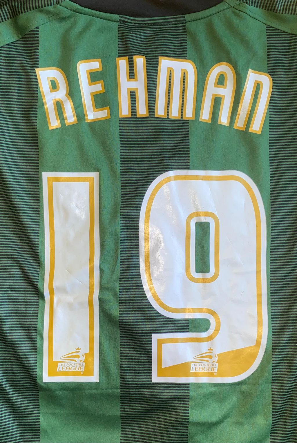 2005/06 NORWICH CITY MATCH WORN AWAY SHIRT (REHMAN #19)