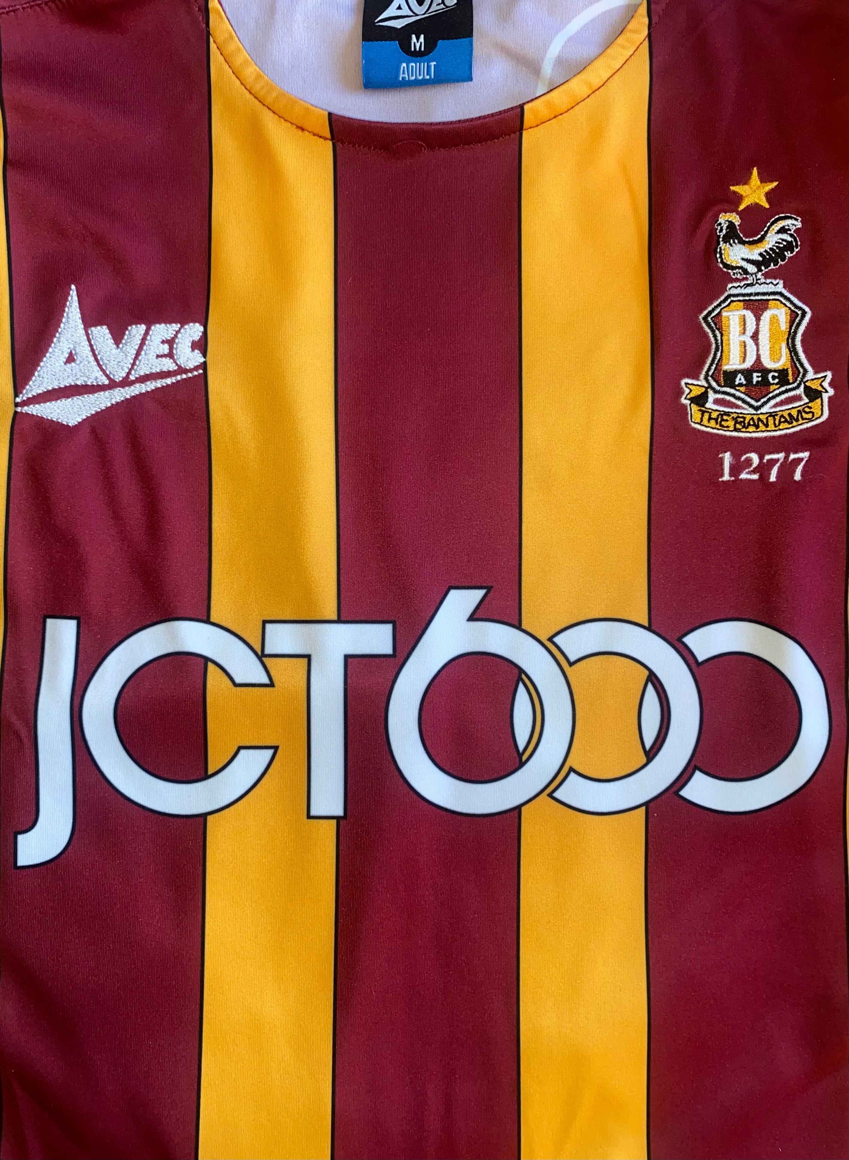 2019/20 BRADFORD CITY MATCH WORN HOME SHIRT (HENLEY #22)