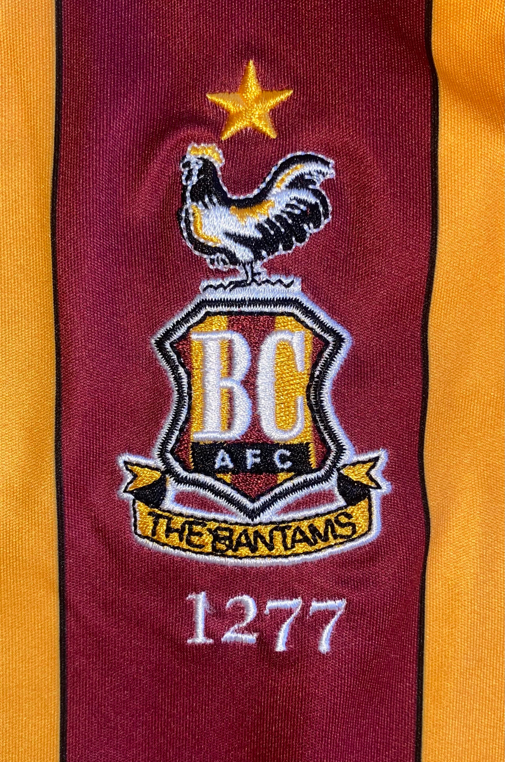 2019/20 BRADFORD CITY MATCH WORN HOME SHIRT (HENLEY #22)