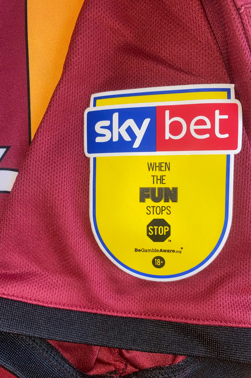 2019/20 BRADFORD CITY MATCH WORN HOME SHIRT (HENLEY #22)