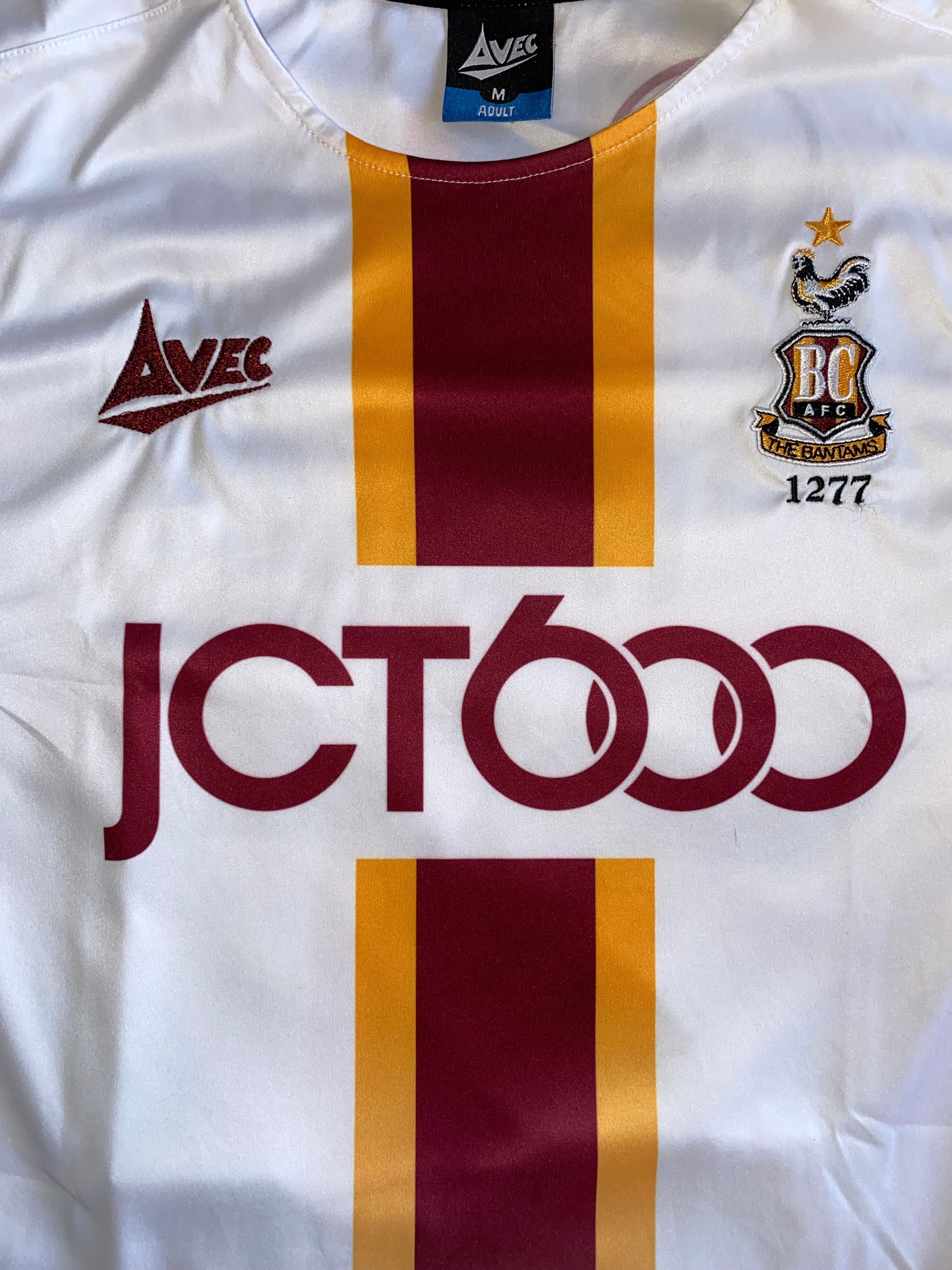 2019/20 BRADFORD CITY MATCH WORN AWAY SHIRT (HENLEY #22)