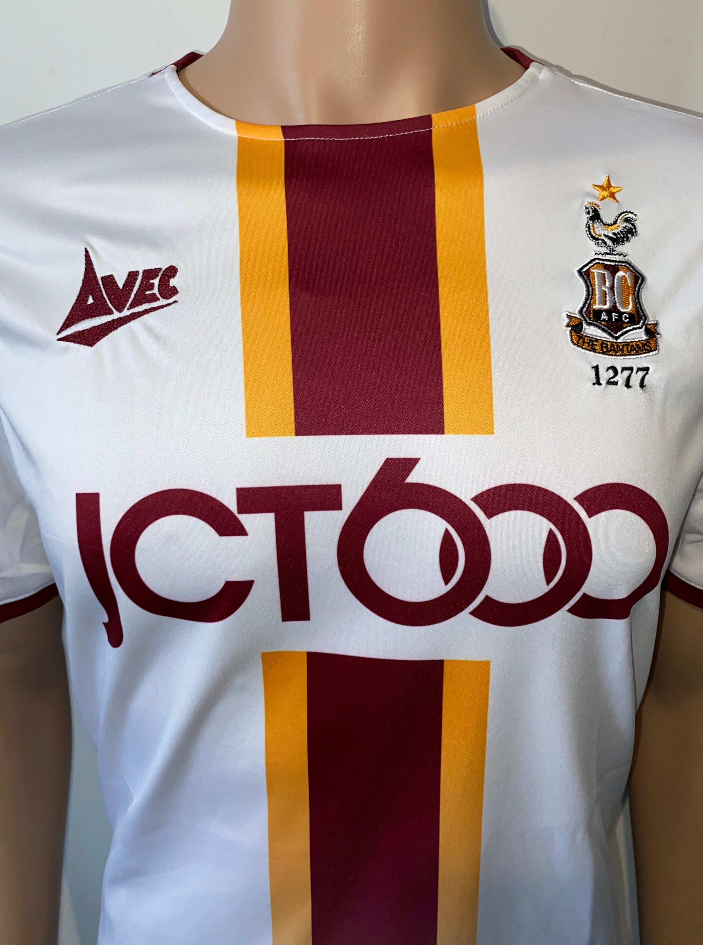 2019/20 BRADFORD CITY MATCH WORN AWAY SHIRT (HENLEY #22)