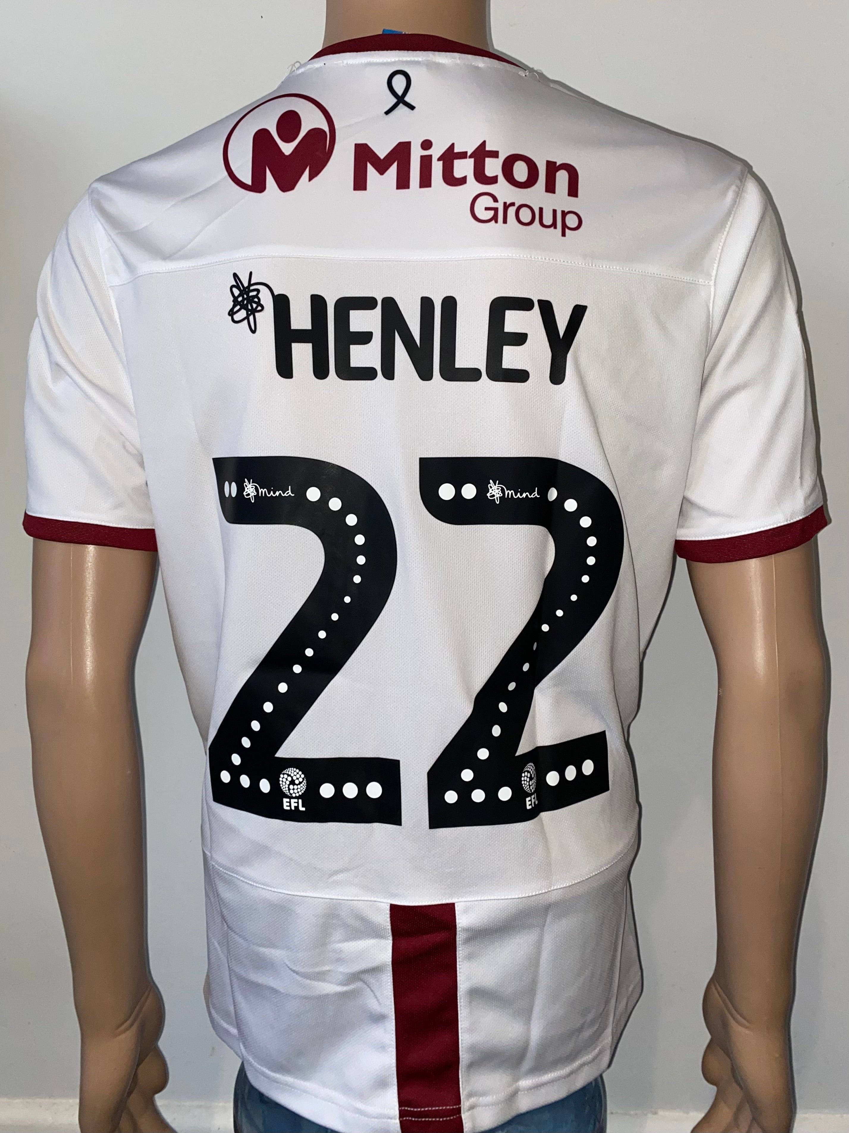 2019/20 BRADFORD CITY MATCH WORN AWAY SHIRT (HENLEY #22)