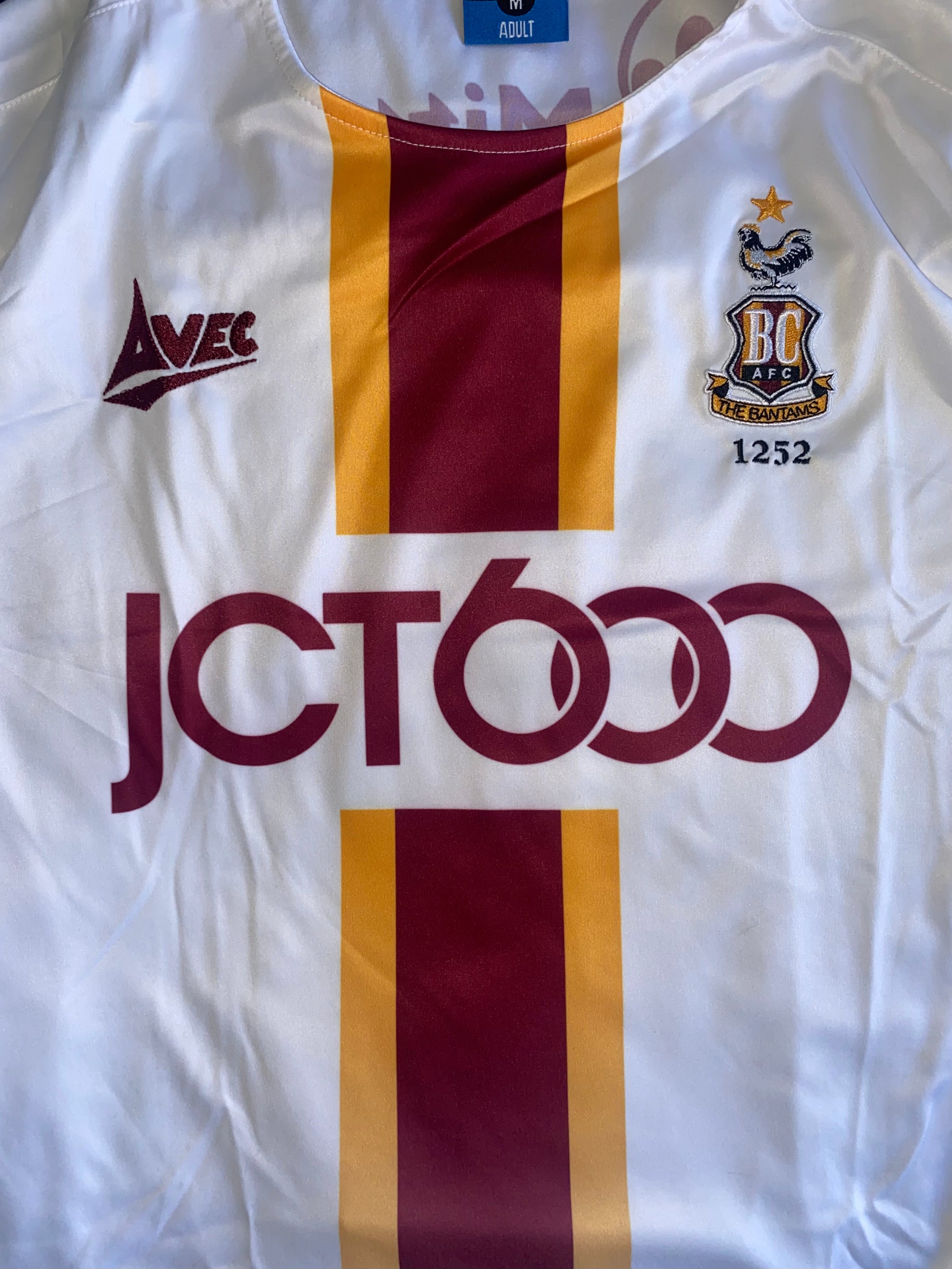 2019/20 BRADFORD CITY MATCH WORN AWAY SHIRT (MELLOR #2)