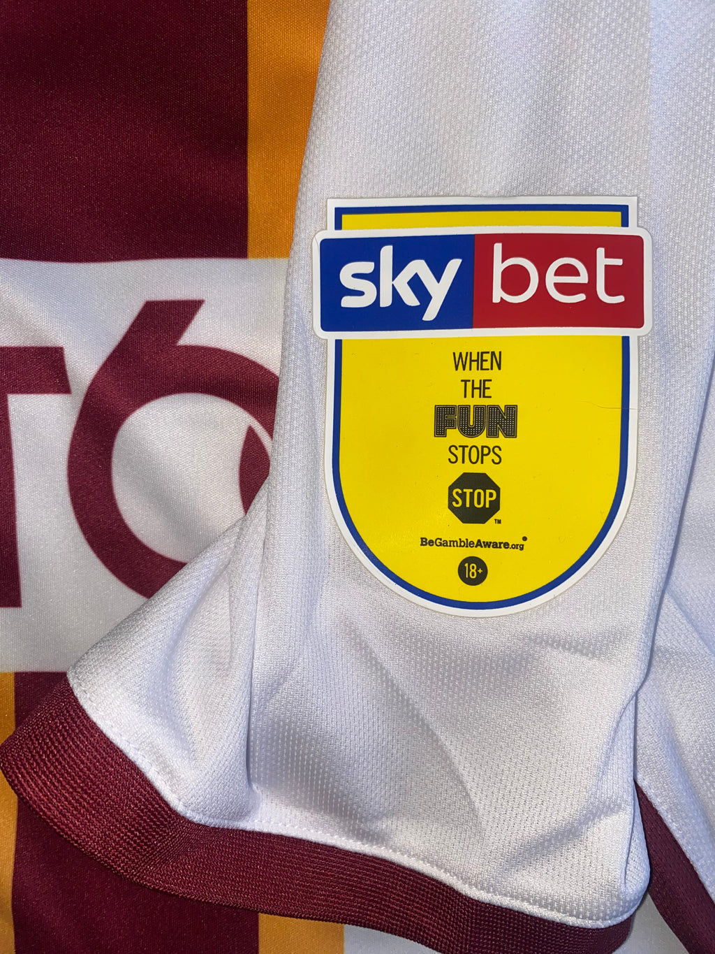 2019/20 BRADFORD CITY MATCH WORN AWAY SHIRT (MELLOR #2)