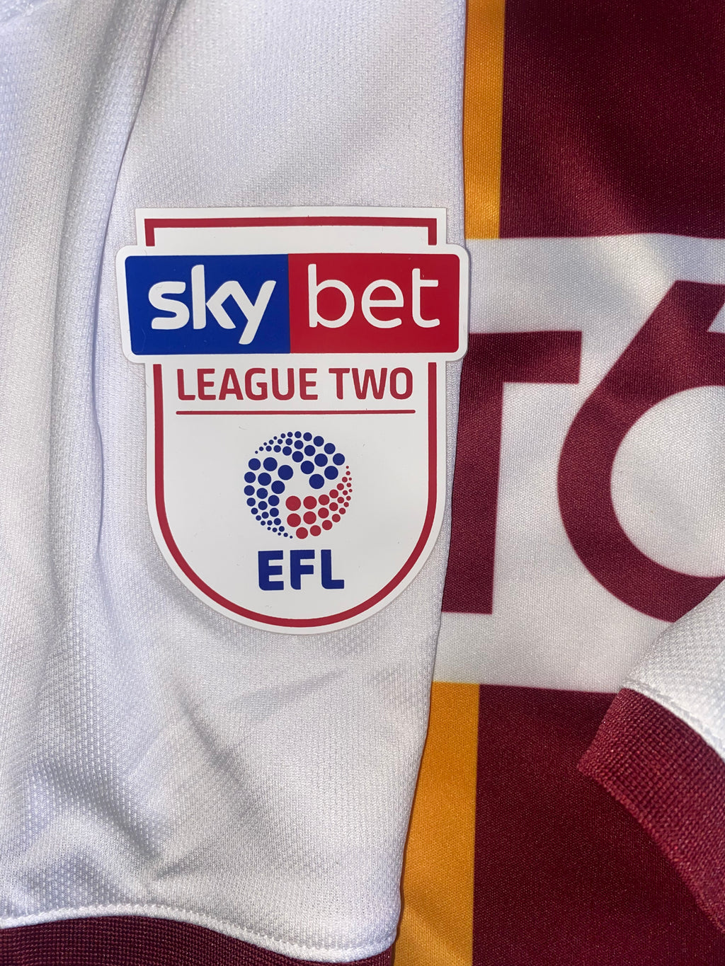 2019/20 BRADFORD CITY MATCH WORN AWAY SHIRT (MELLOR #2)