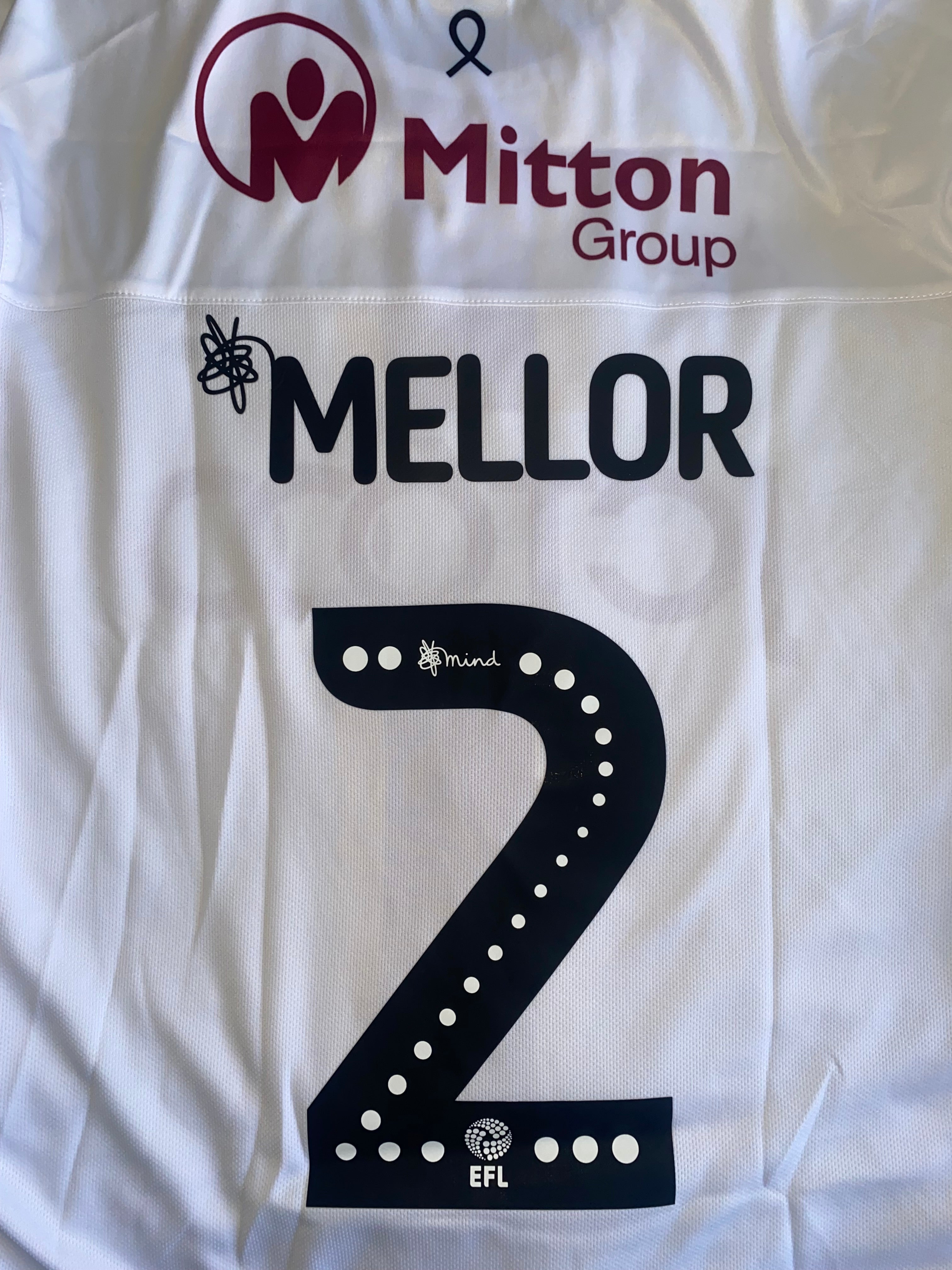 2019/20 BRADFORD CITY MATCH WORN AWAY SHIRT (MELLOR #2)