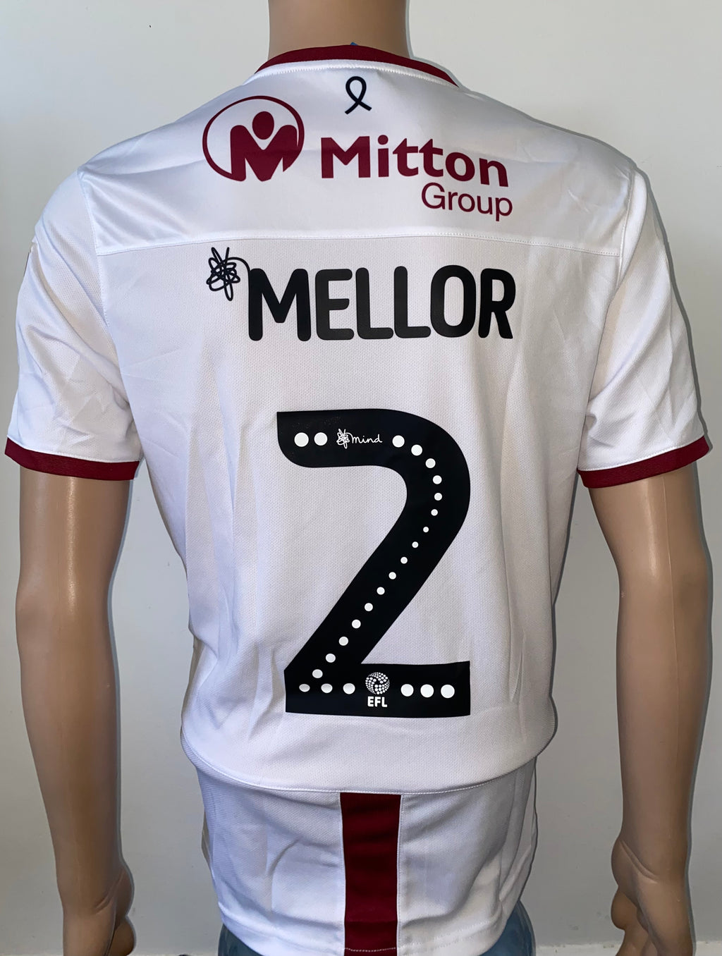 2019/20 BRADFORD CITY MATCH WORN AWAY SHIRT (MELLOR #2)