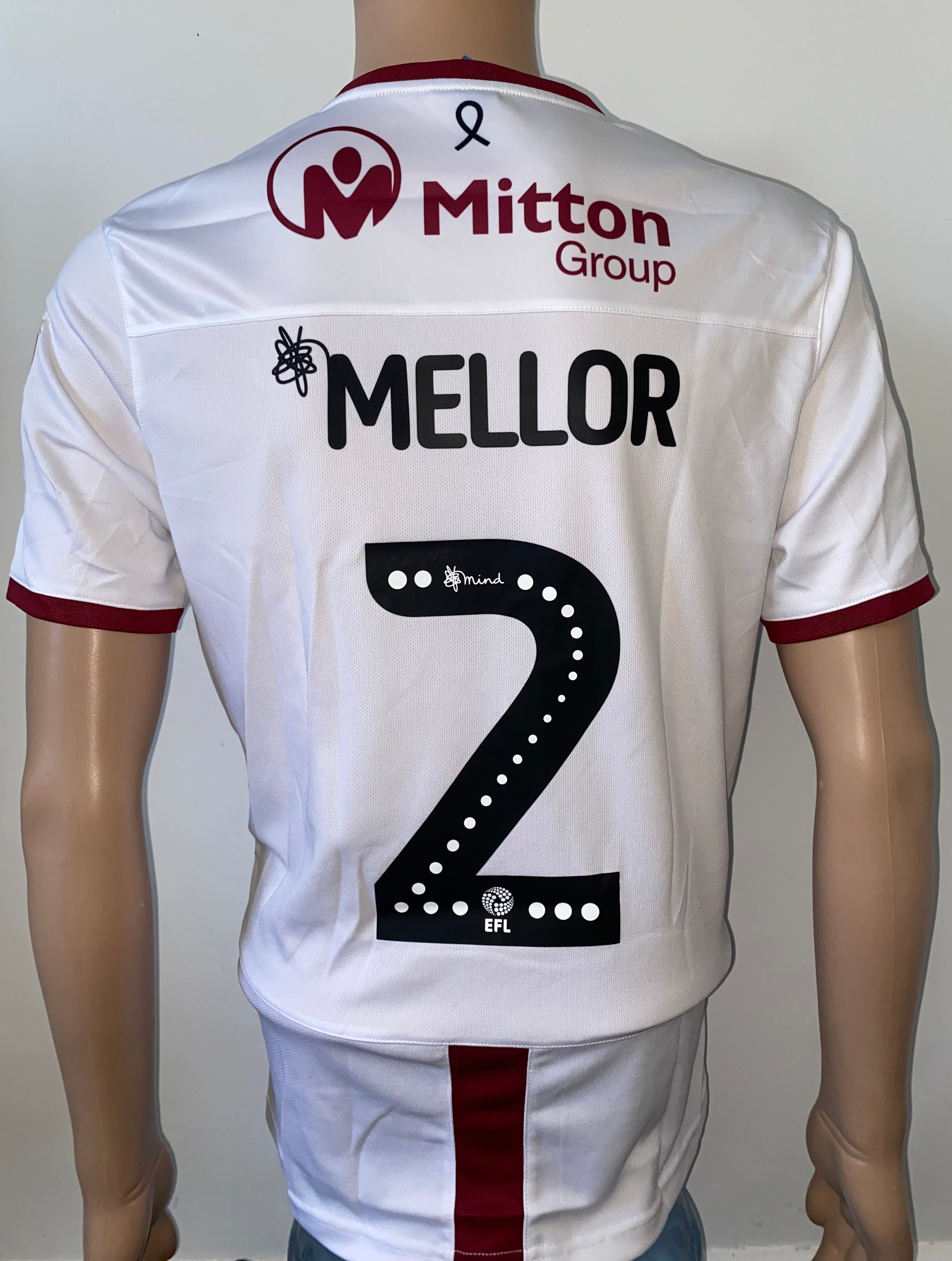 2019/20 BRADFORD CITY MATCH WORN AWAY SHIRT (MELLOR #2)