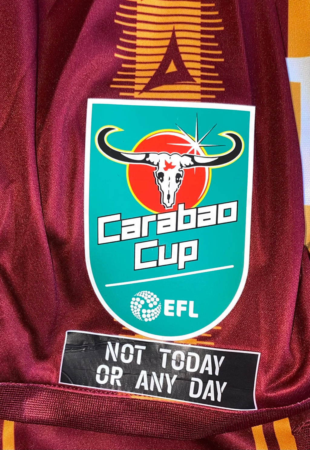 2020/21 BRADFORD CITY MATCH WORN HOME SHIRT (EVERTON-RICHARDS v LINCOLN carabao cup)