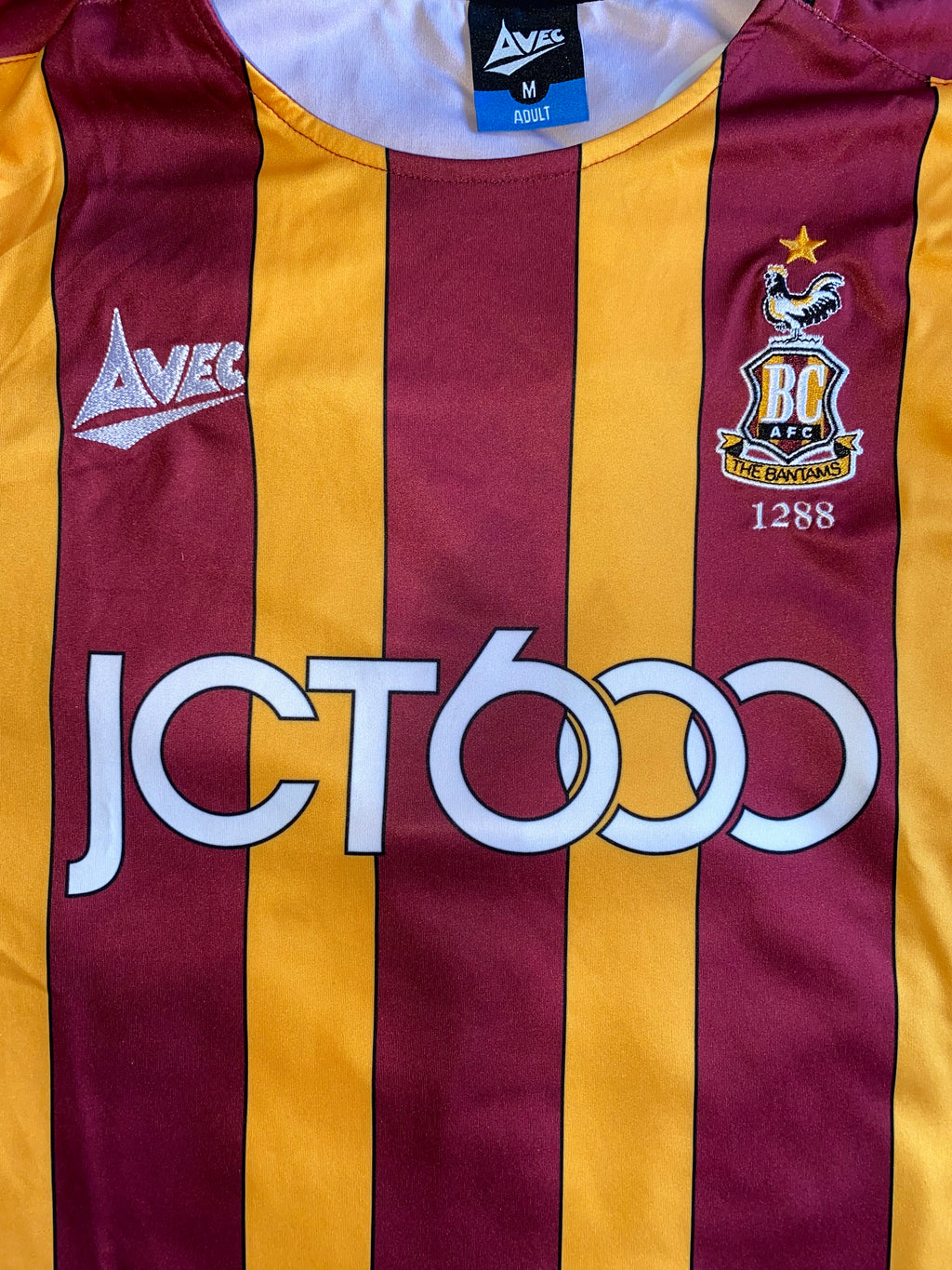 2019/20 BRADFORD CITY MATCH WORN HOME SHIRT (OTEH #25)