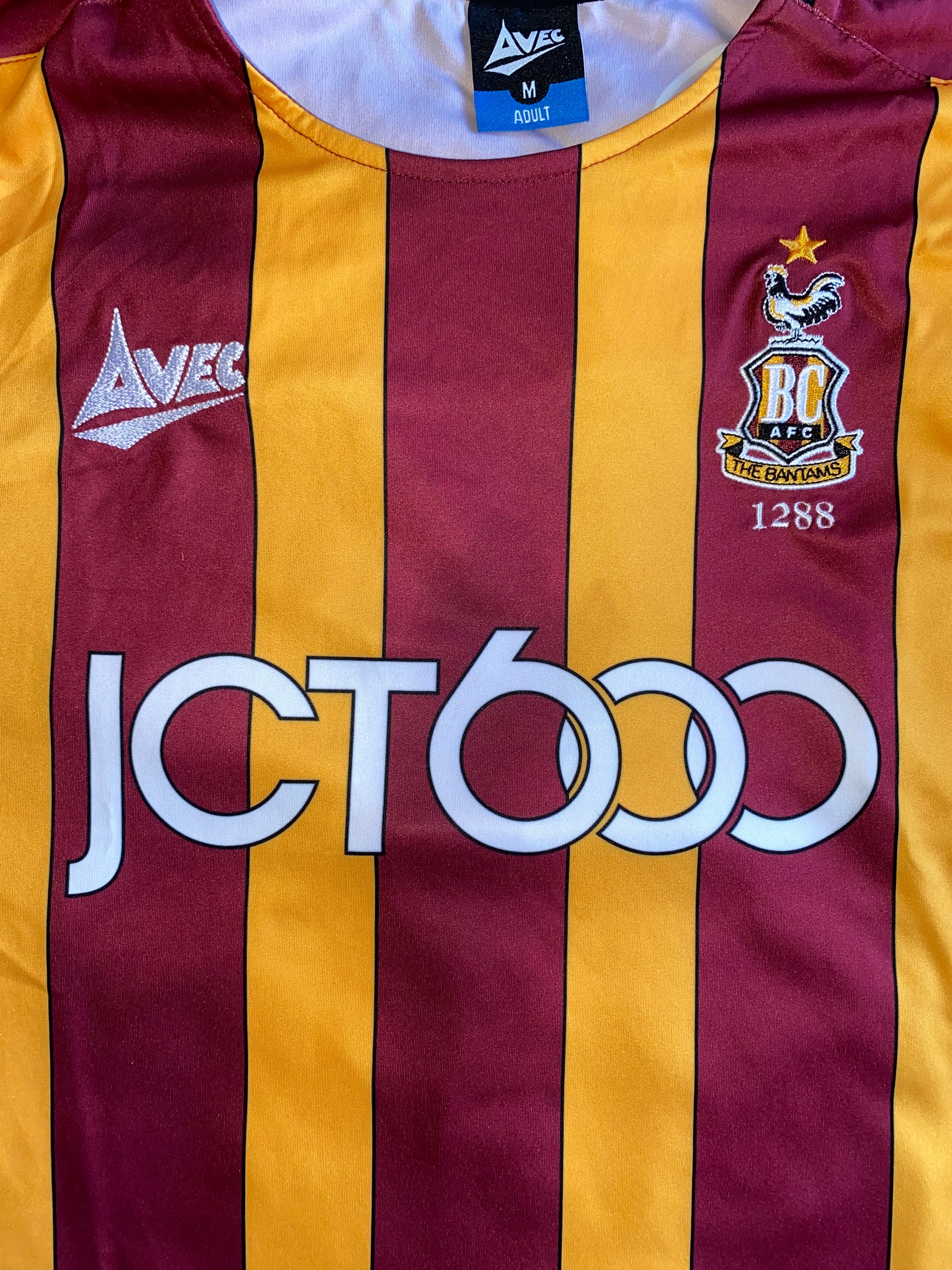 2019/20 BRADFORD CITY MATCH WORN HOME SHIRT (OTEH #25)