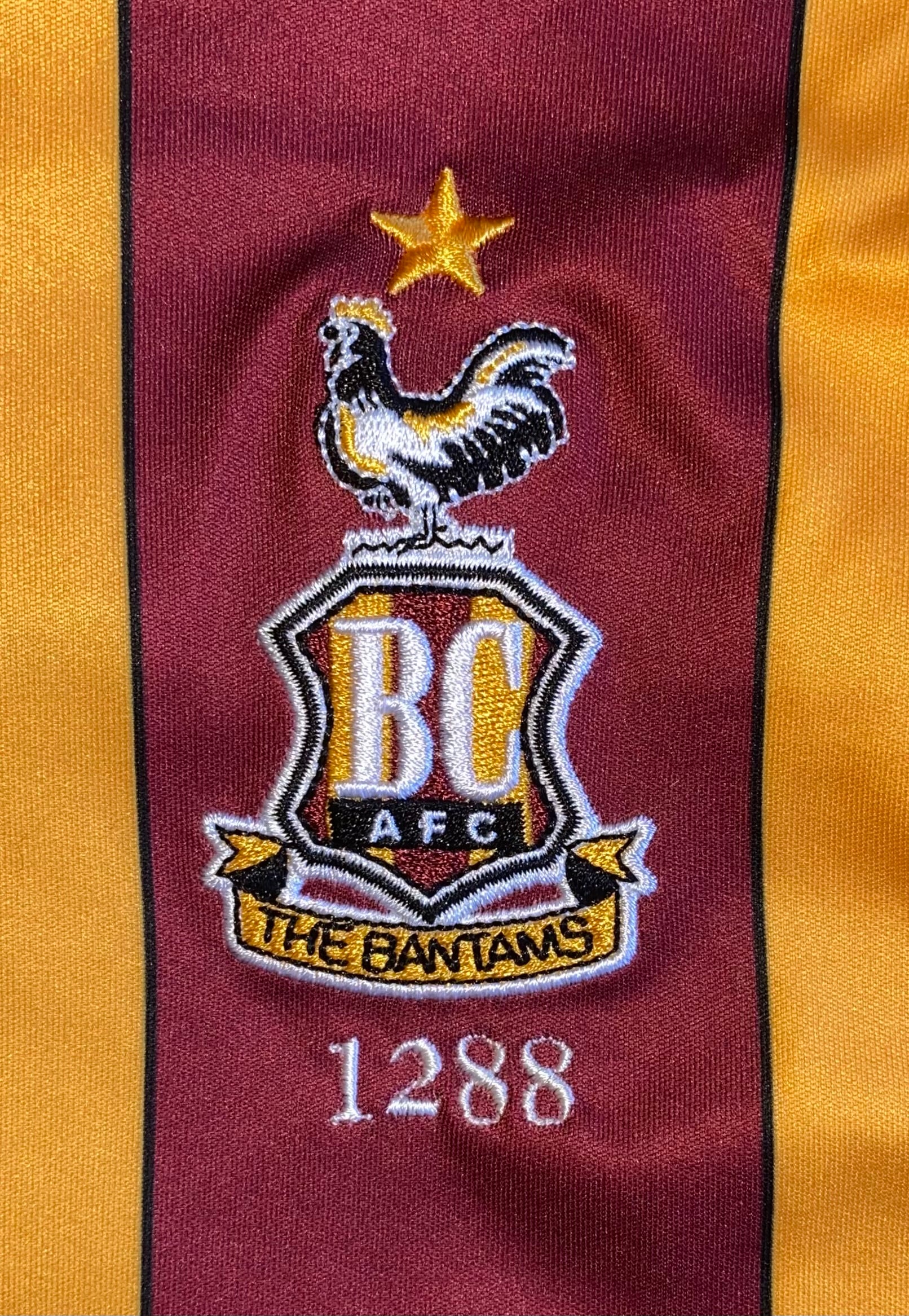 2019/20 BRADFORD CITY MATCH WORN HOME SHIRT (OTEH #25)