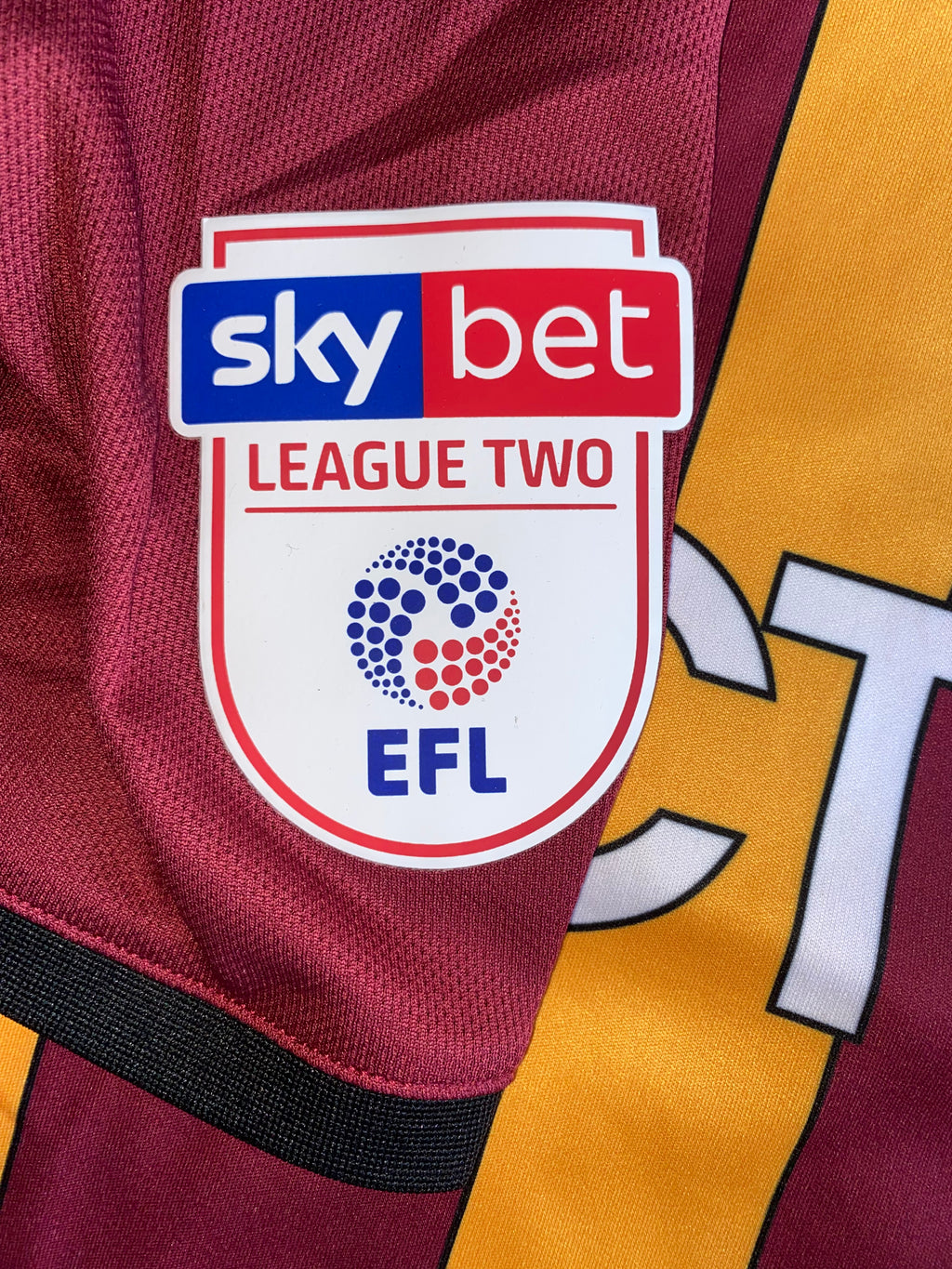 2019/20 BRADFORD CITY MATCH WORN HOME SHIRT (OTEH #25)
