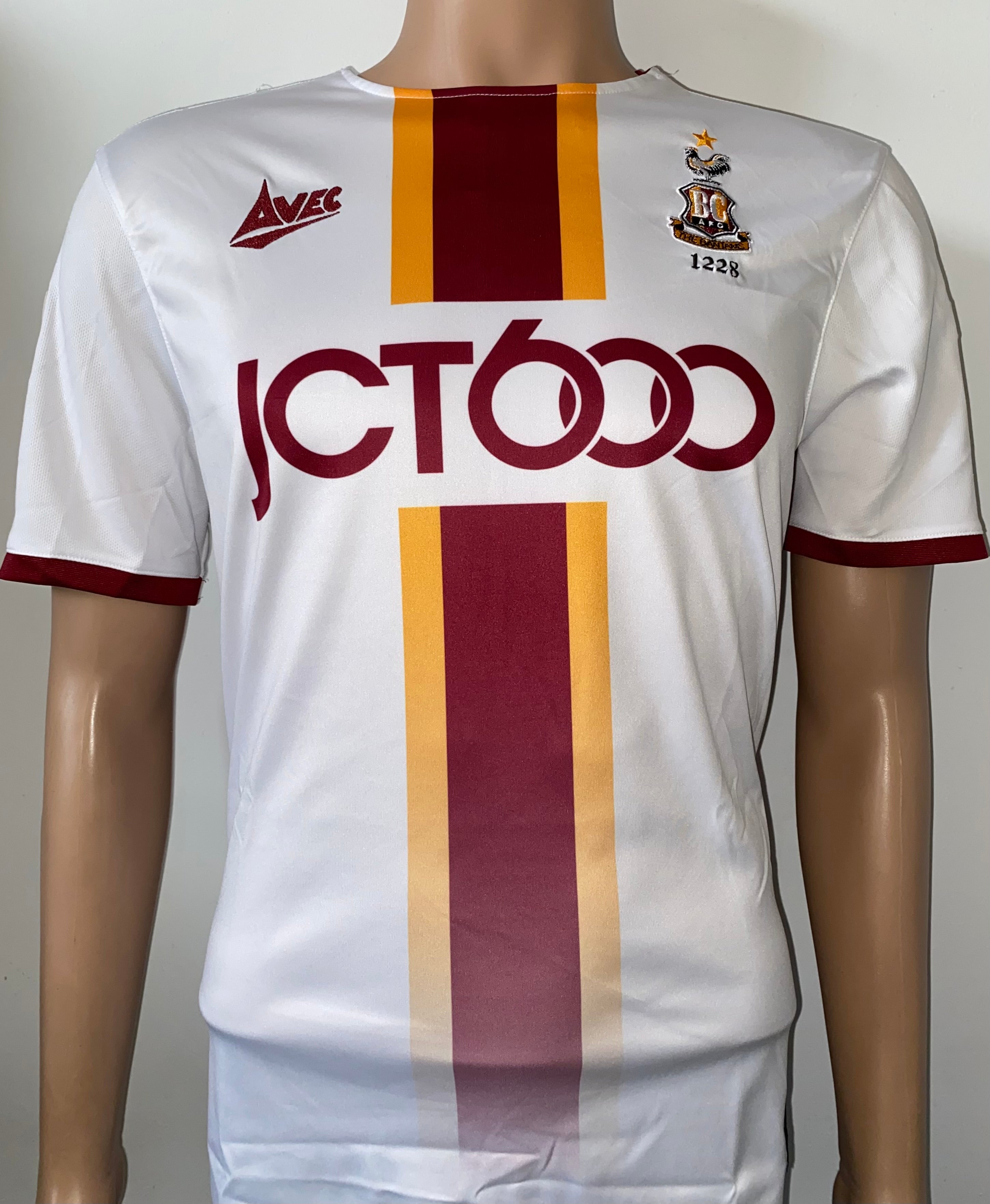 2019/20 BRADFORD CITY MATCH WORN AWAY SHIRT (McCARTEN #14)