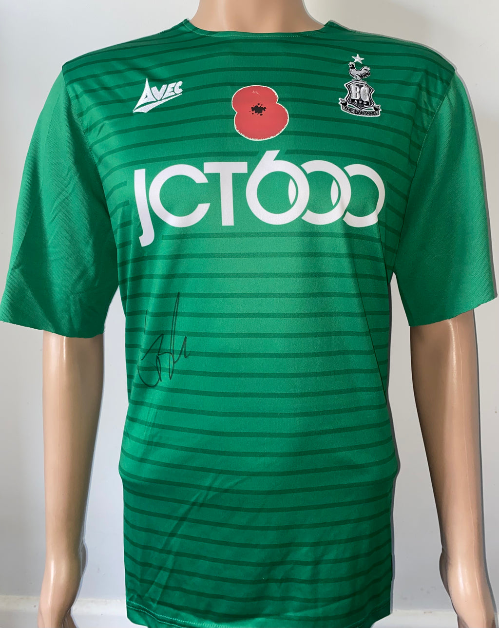 2019/20 BRADFORD CITY MATCH WORN HOME SHIRT (SYKES-KENWORTHY #30 v EXETER CITY HOME)