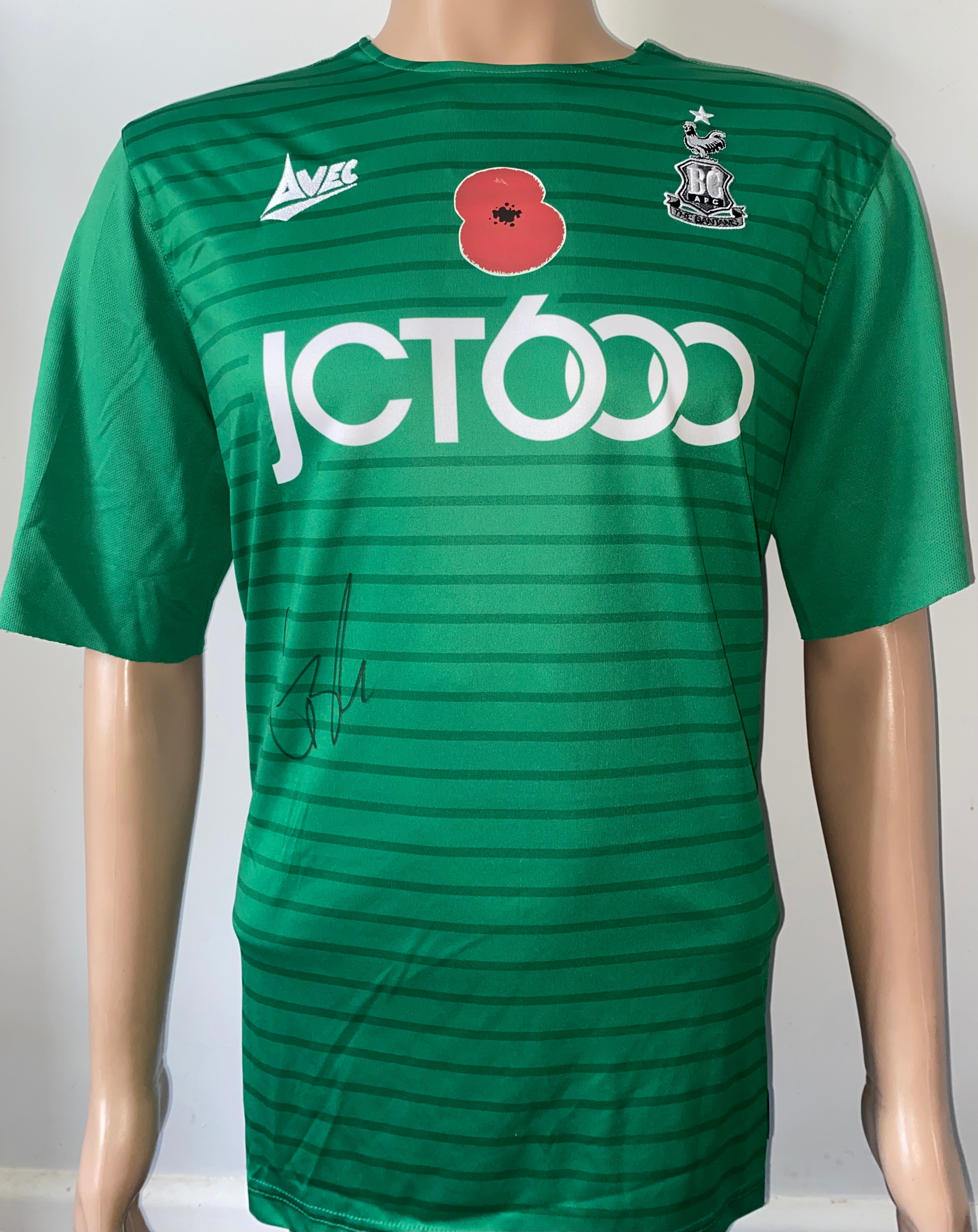 2019/20 BRADFORD CITY MATCH WORN HOME SHIRT (SYKES-KENWORTHY #30 v EXETER CITY HOME)
