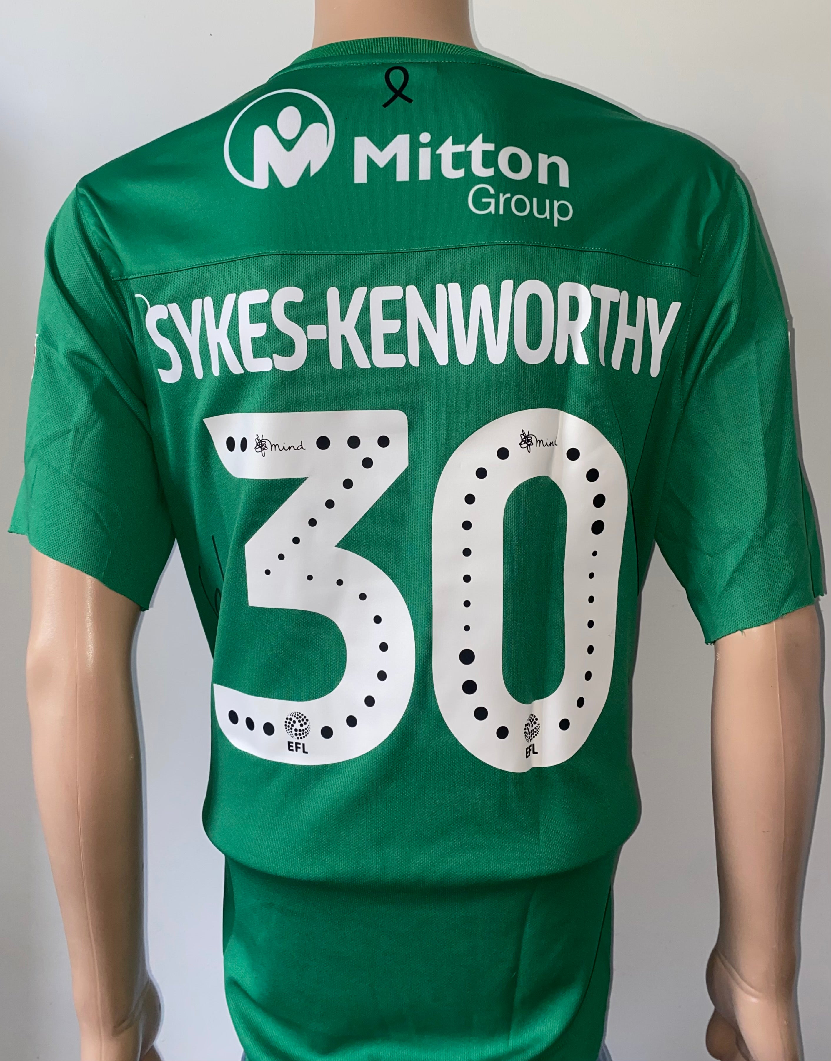 2019/20 BRADFORD CITY MATCH WORN HOME SHIRT (SYKES-KENWORTHY #30 v EXETER CITY HOME)