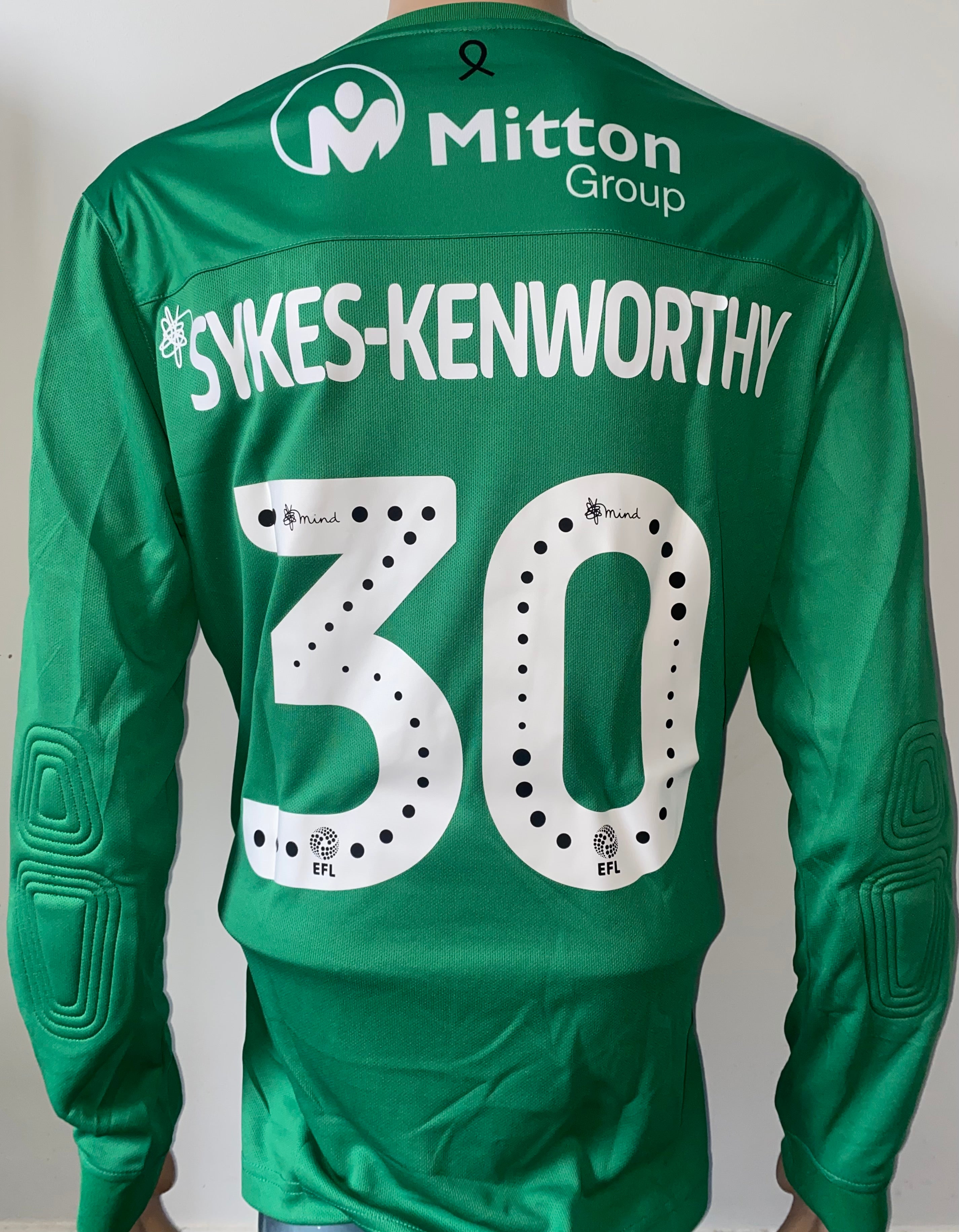 2019/20 BRADFORD CITY MATCH WORN HOME SHIRT (SYKES-KENWORTHY #30)