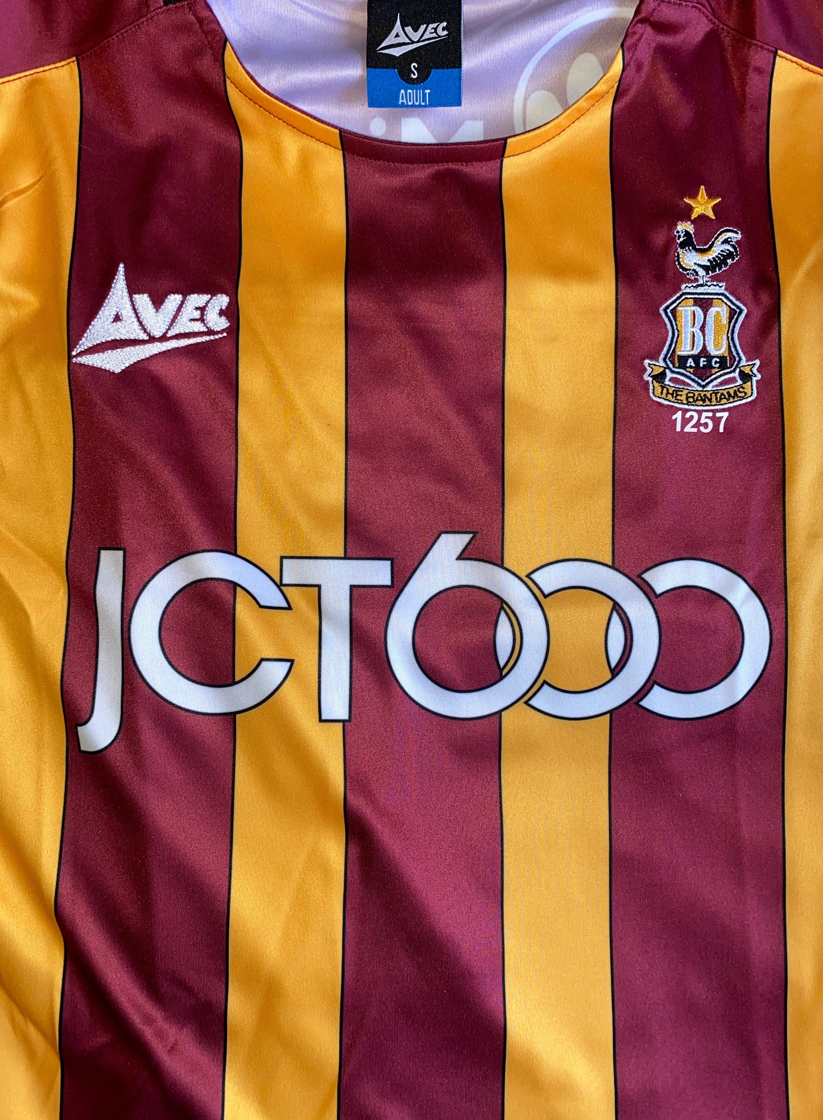 2019/20 BRADFORD CITY MATCH WORN HOME SHIRT (RILEY #28)