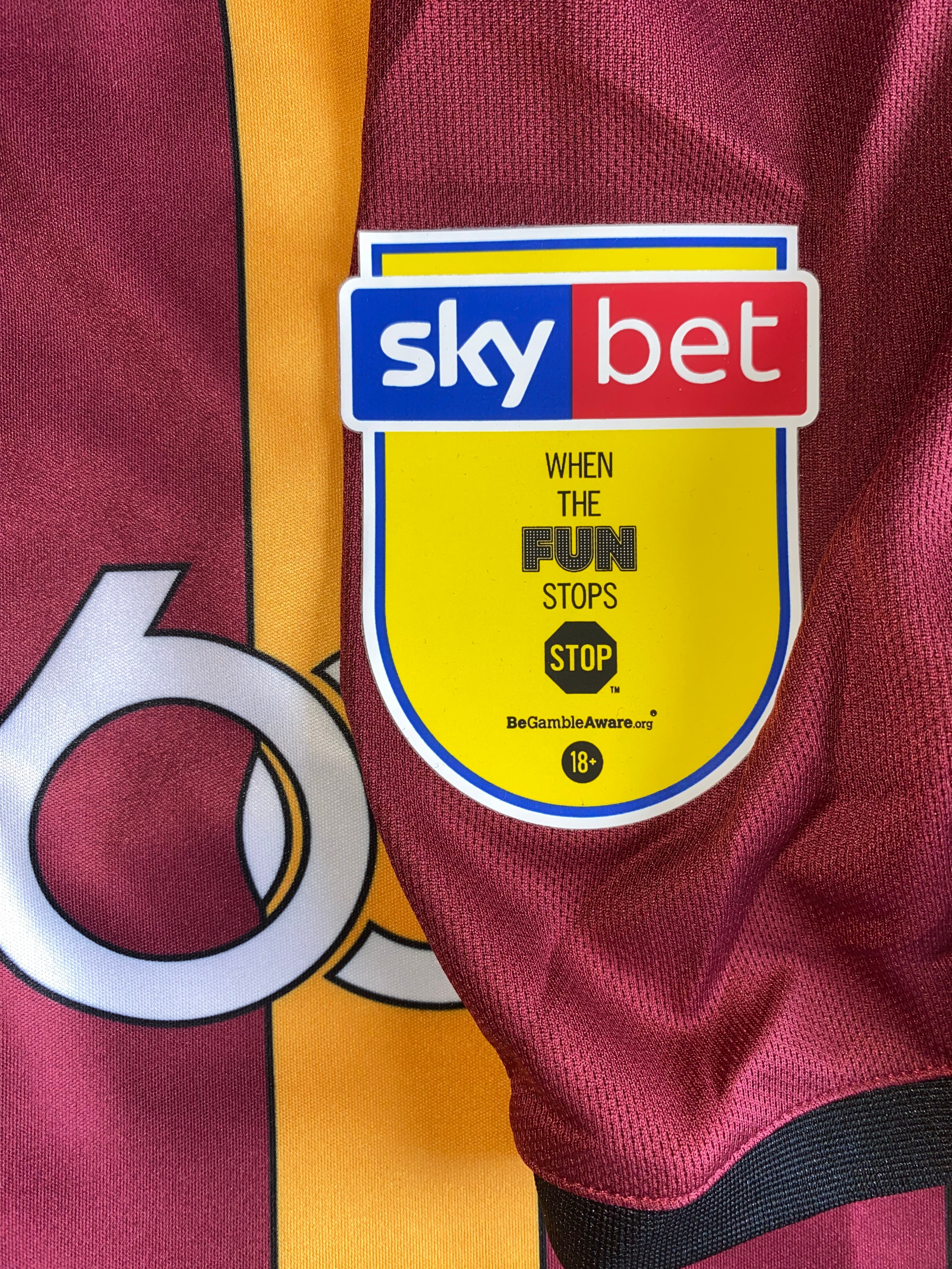 2019/20 BRADFORD CITY MATCH WORN HOME SHIRT (RILEY #28)