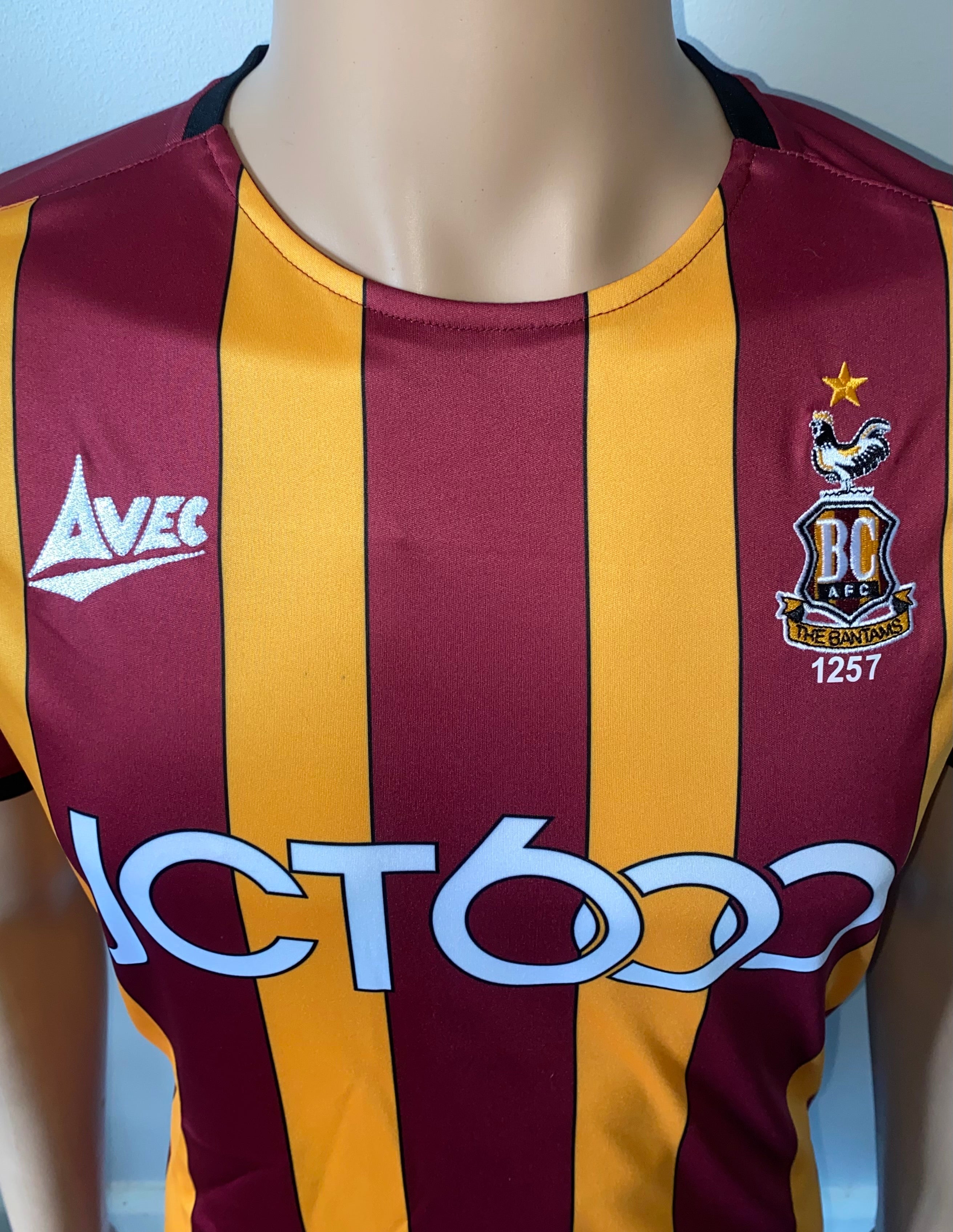2019/20 BRADFORD CITY MATCH WORN HOME SHIRT (RILEY #28)