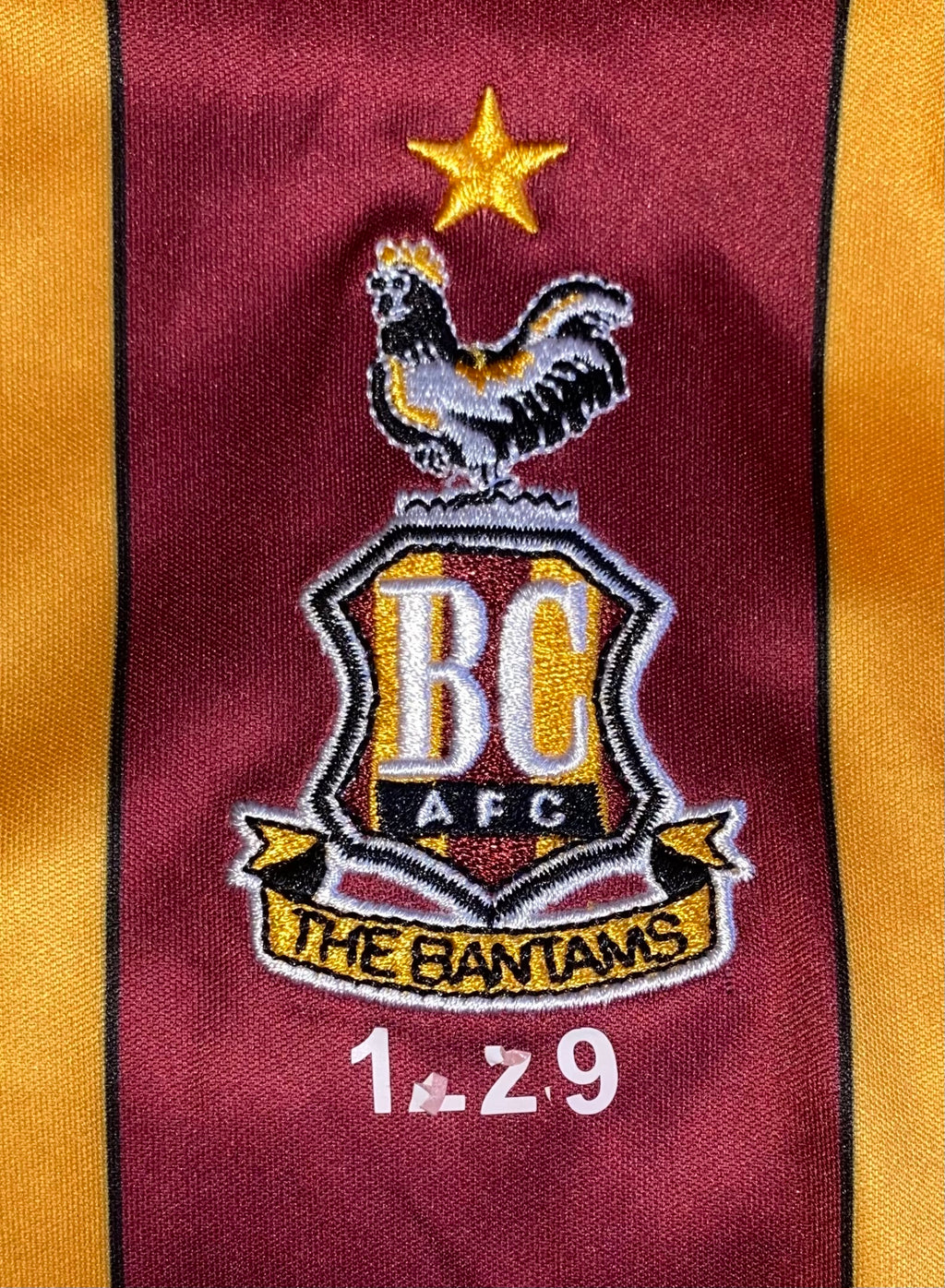 2019/20 BRADFORD CITY MATCH WORN HOME SHIRT (PATRICK #20 V EXETER CITY HOME)