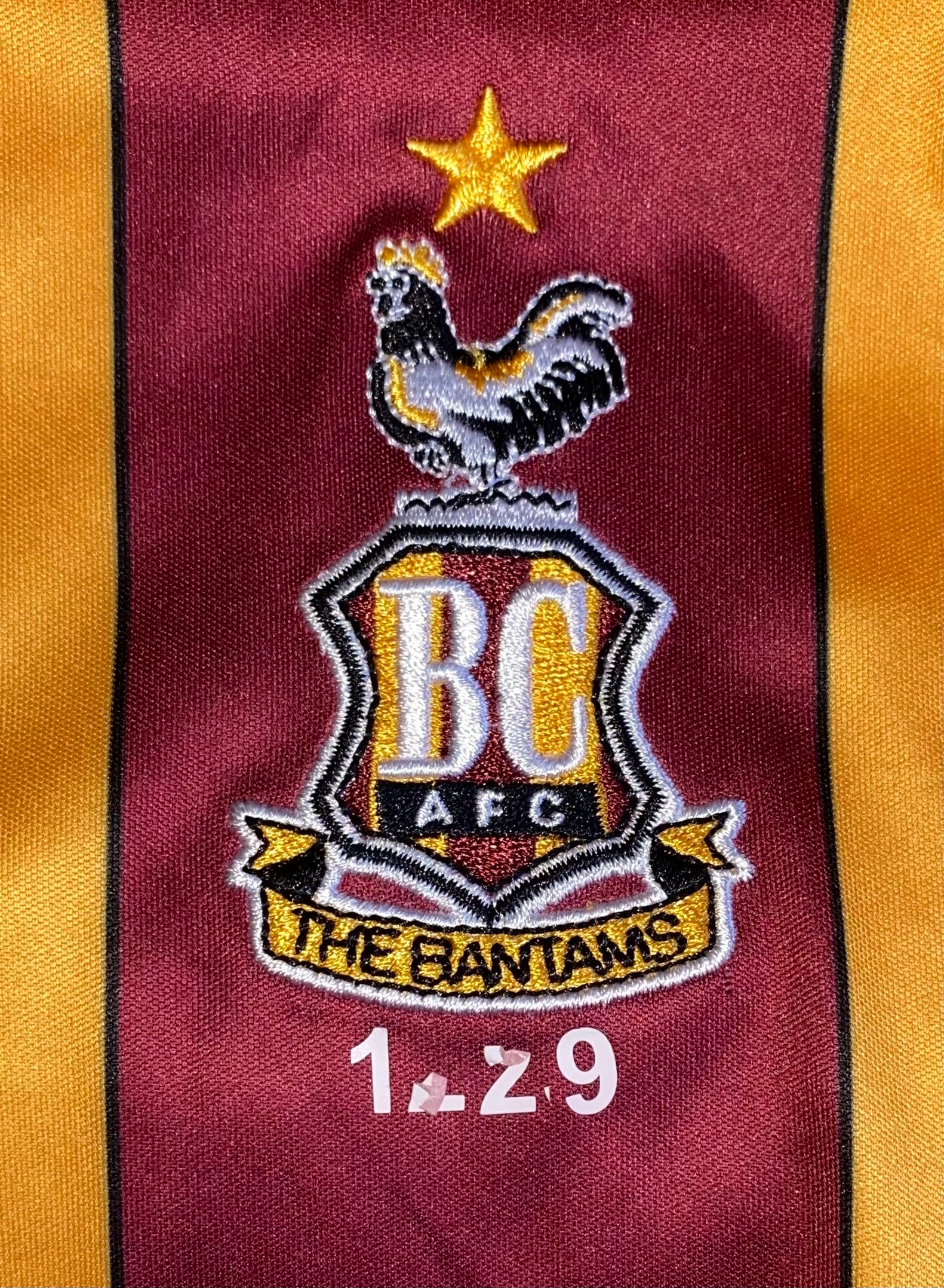 2019/20 BRADFORD CITY MATCH WORN HOME SHIRT (PATRICK #20 V EXETER CITY HOME)