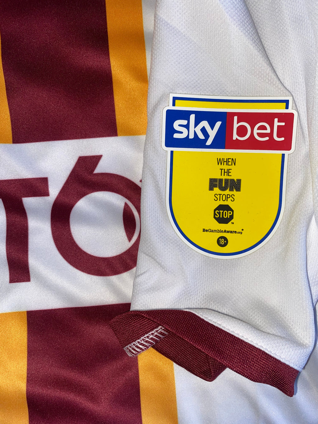 2019/20 BRADFORD CITY MATCH WORN AWAY SHIRT (DEVITT #27)