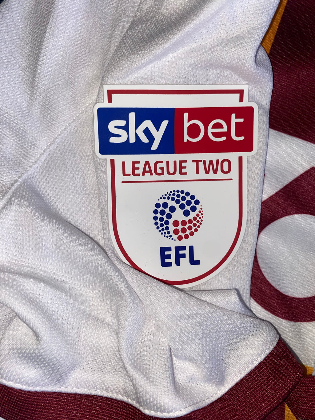 2019/20 BRADFORD CITY MATCH WORN AWAY SHIRT (DEVITT #27)