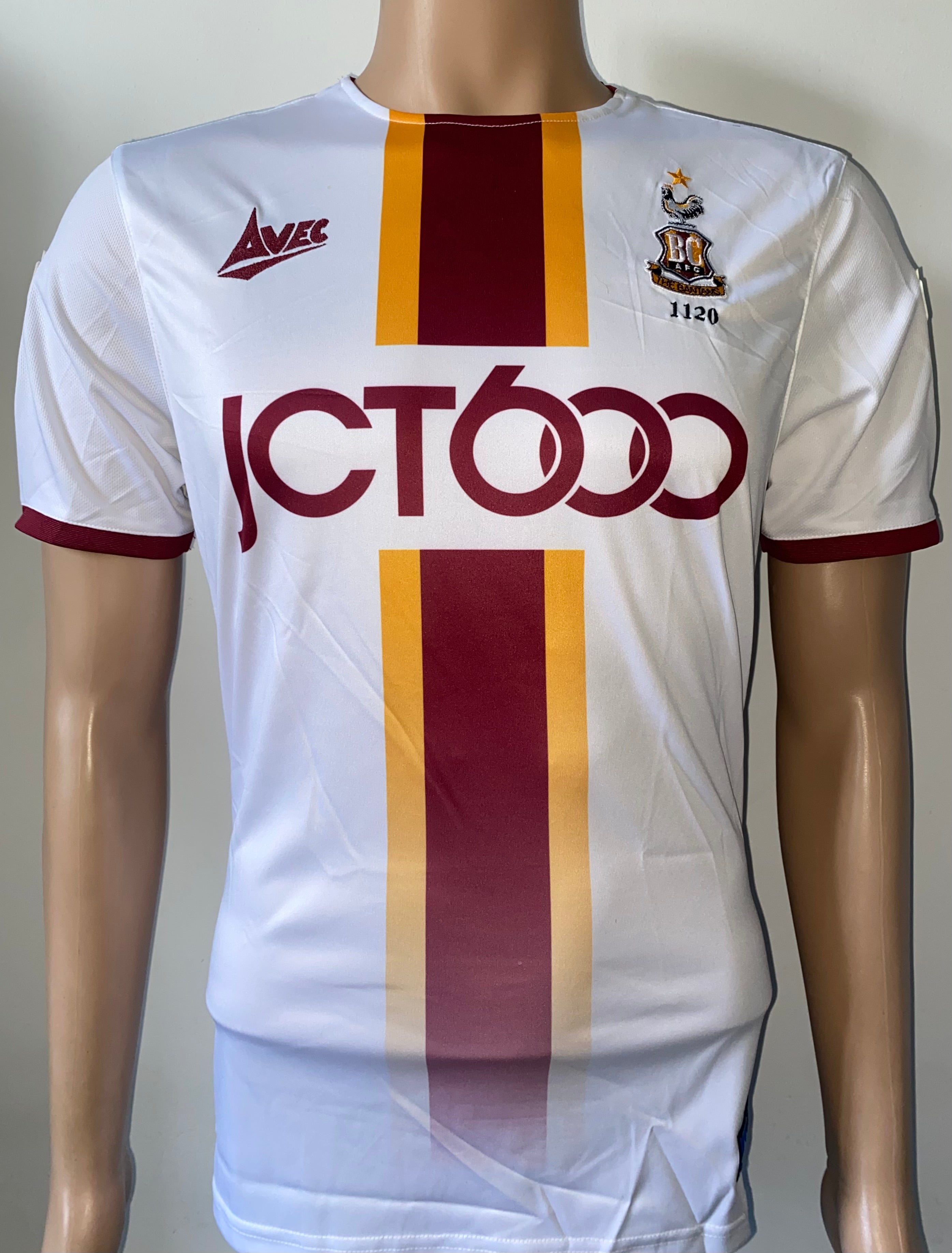 2019/20 BRADFORD CITY MATCH WORN AWAY SHIRT (DEVITT #27)