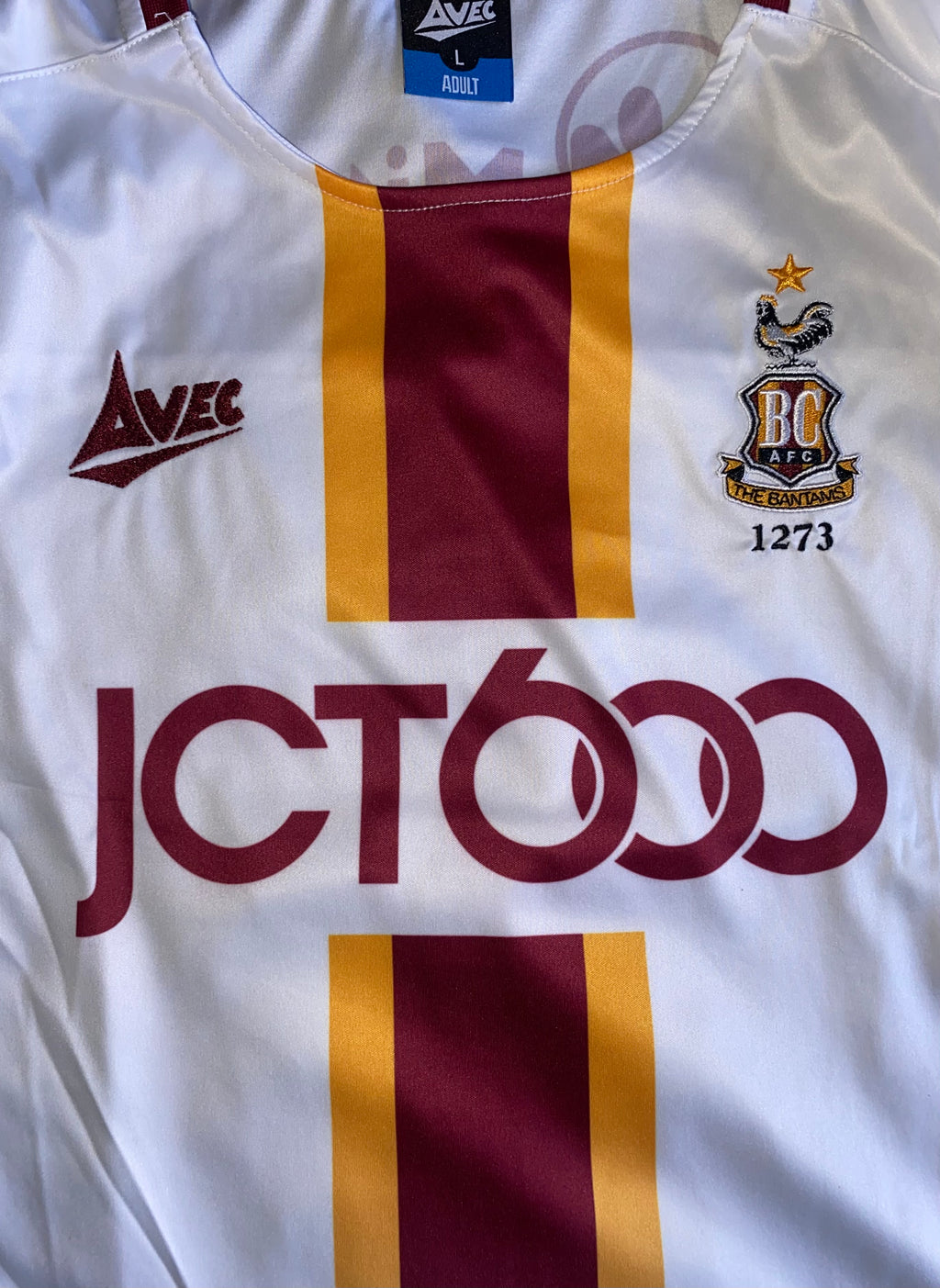 2019/20 BRADFORD CITY MATCH WORN AWAY SHIRT (ANDERSON 18)