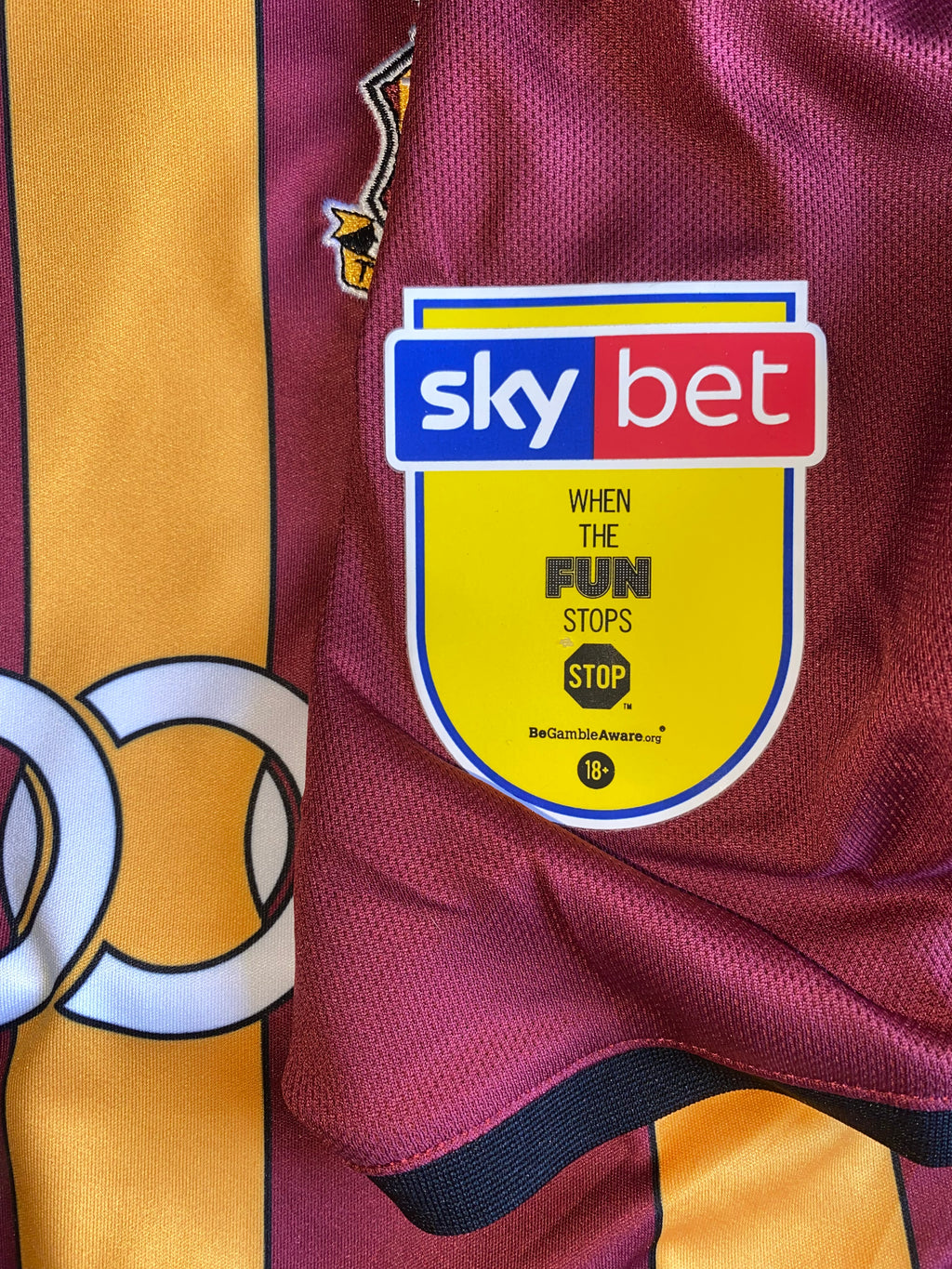 2019/20 BRADFORD CITY MATCH WORN HOME SHIRT (MIDDLETON #20 V GRIMSBY TOWN)