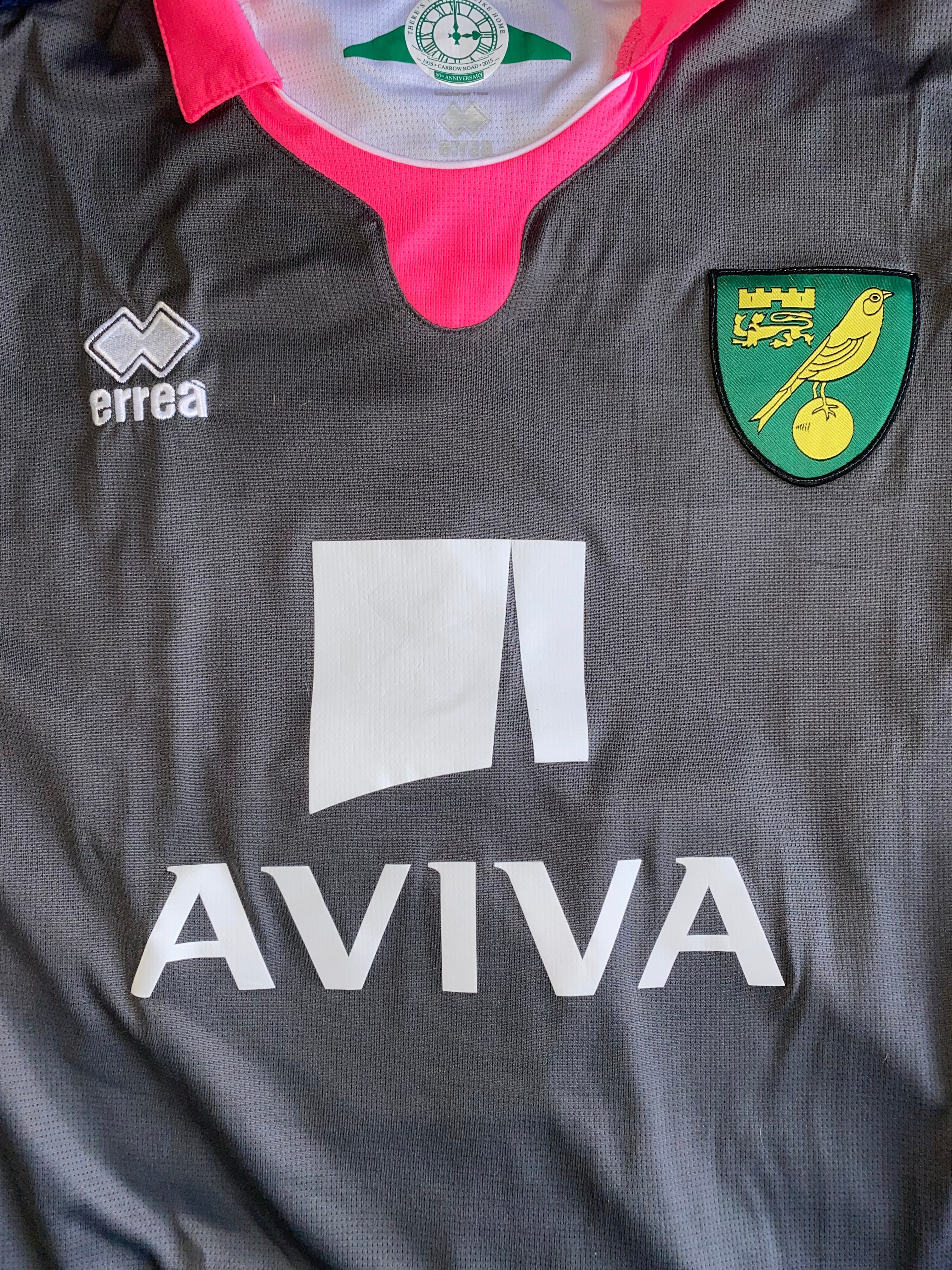 2015/16 NORWICH CITY MATCH ISSUE GOALKEEPERS SHIRT (RUDD #13)