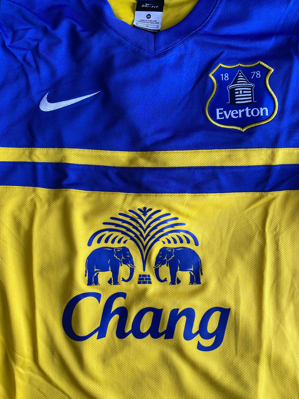 2013/14 EVERTON MATCH ISSUE AWAY SHIRT (STONES #28)