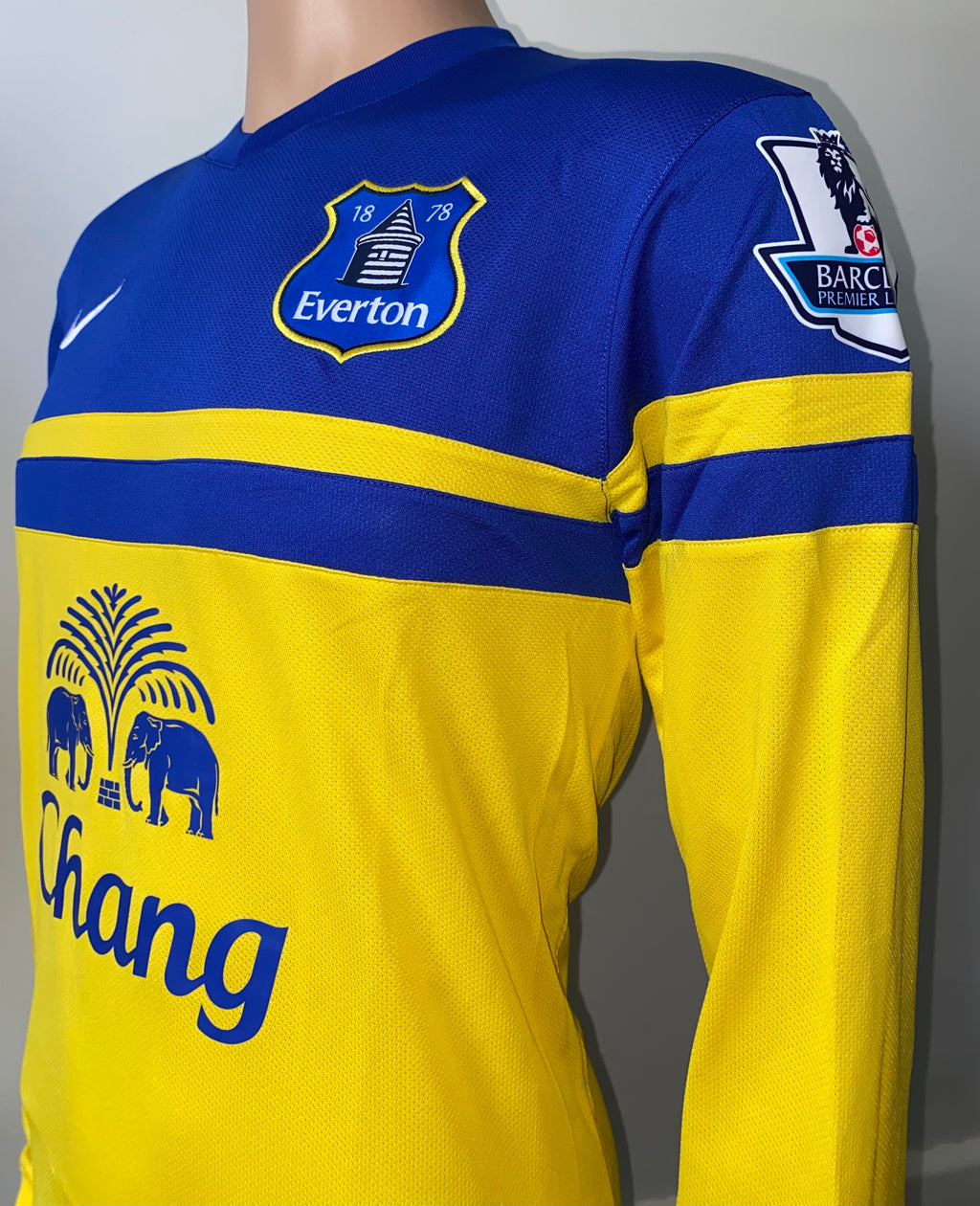 2013/14 EVERTON MATCH ISSUE AWAY SHIRT (STONES #28)