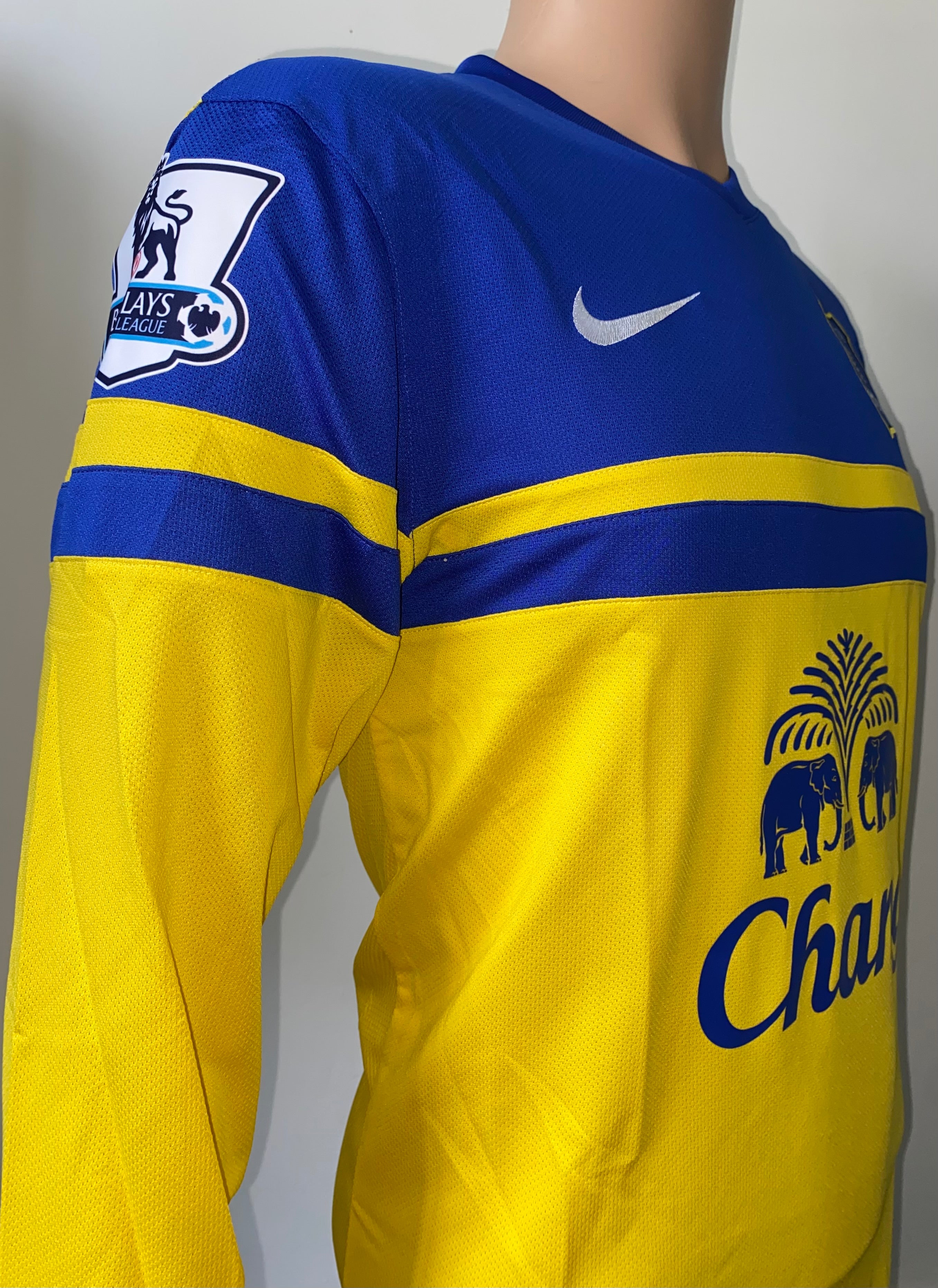 2013/14 EVERTON MATCH ISSUE AWAY SHIRT (STONES #28)
