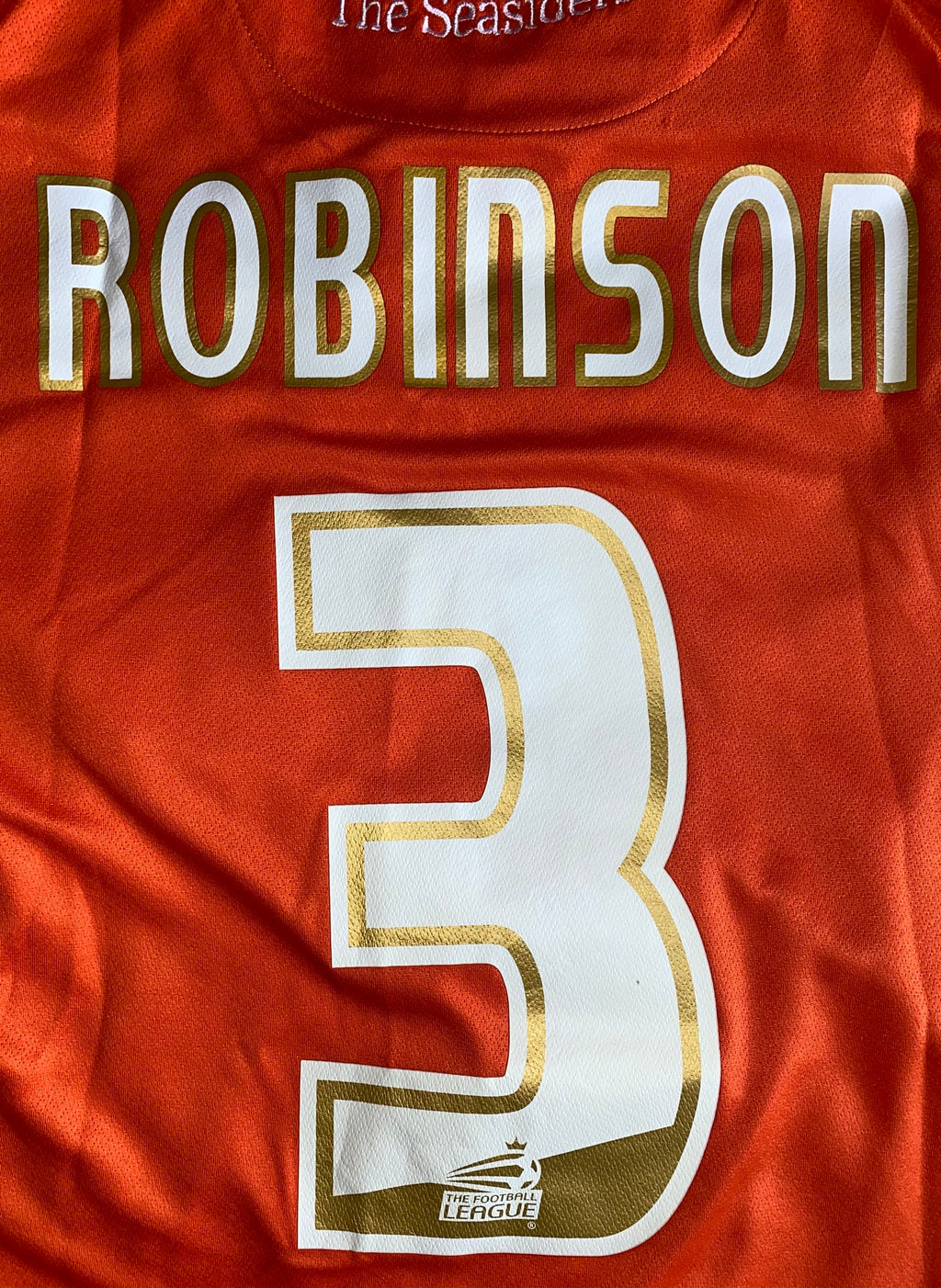 2013/14 BLACKPOOL MATCH WORN SHIRT (ROBINSON #3)